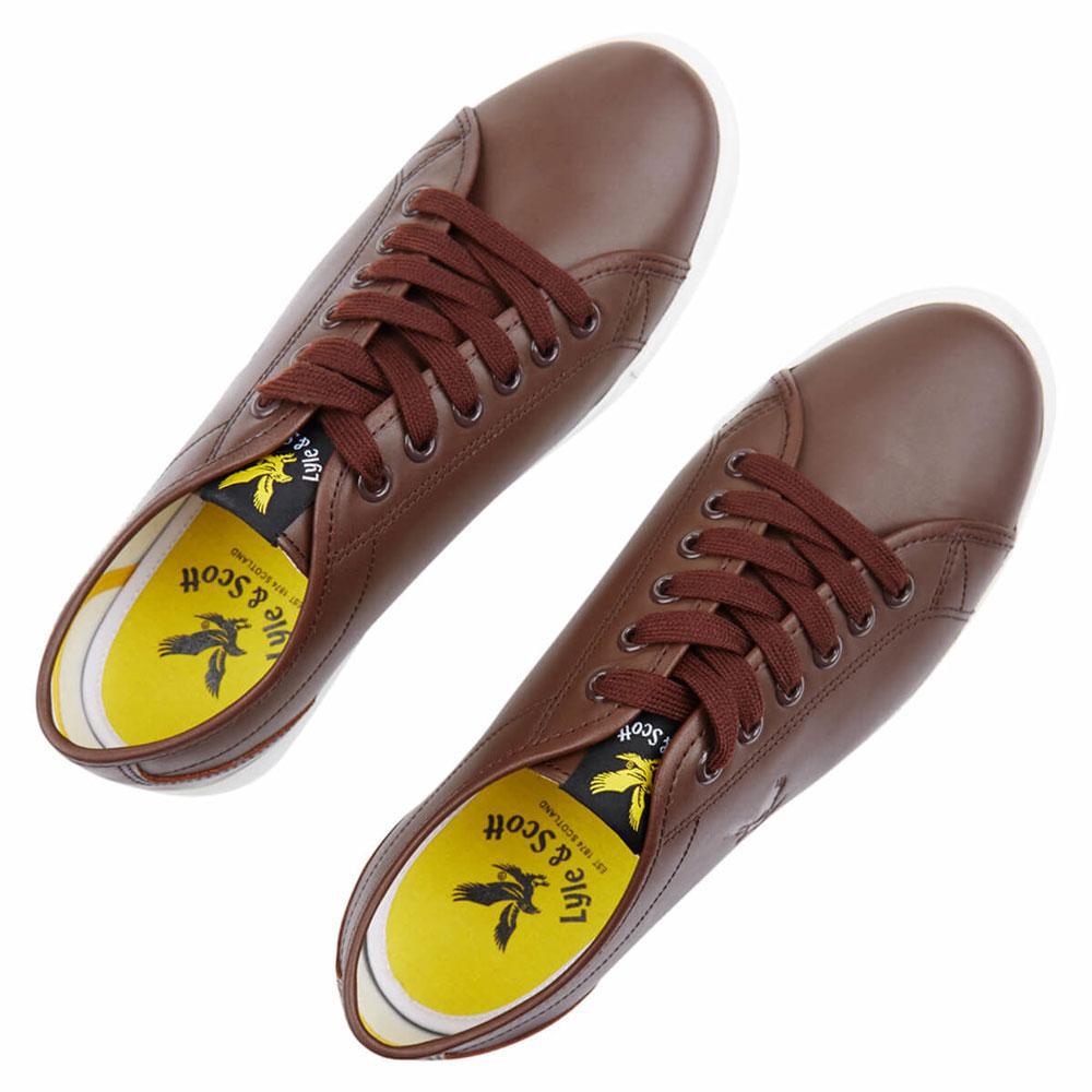 lyle and scott leather trainers