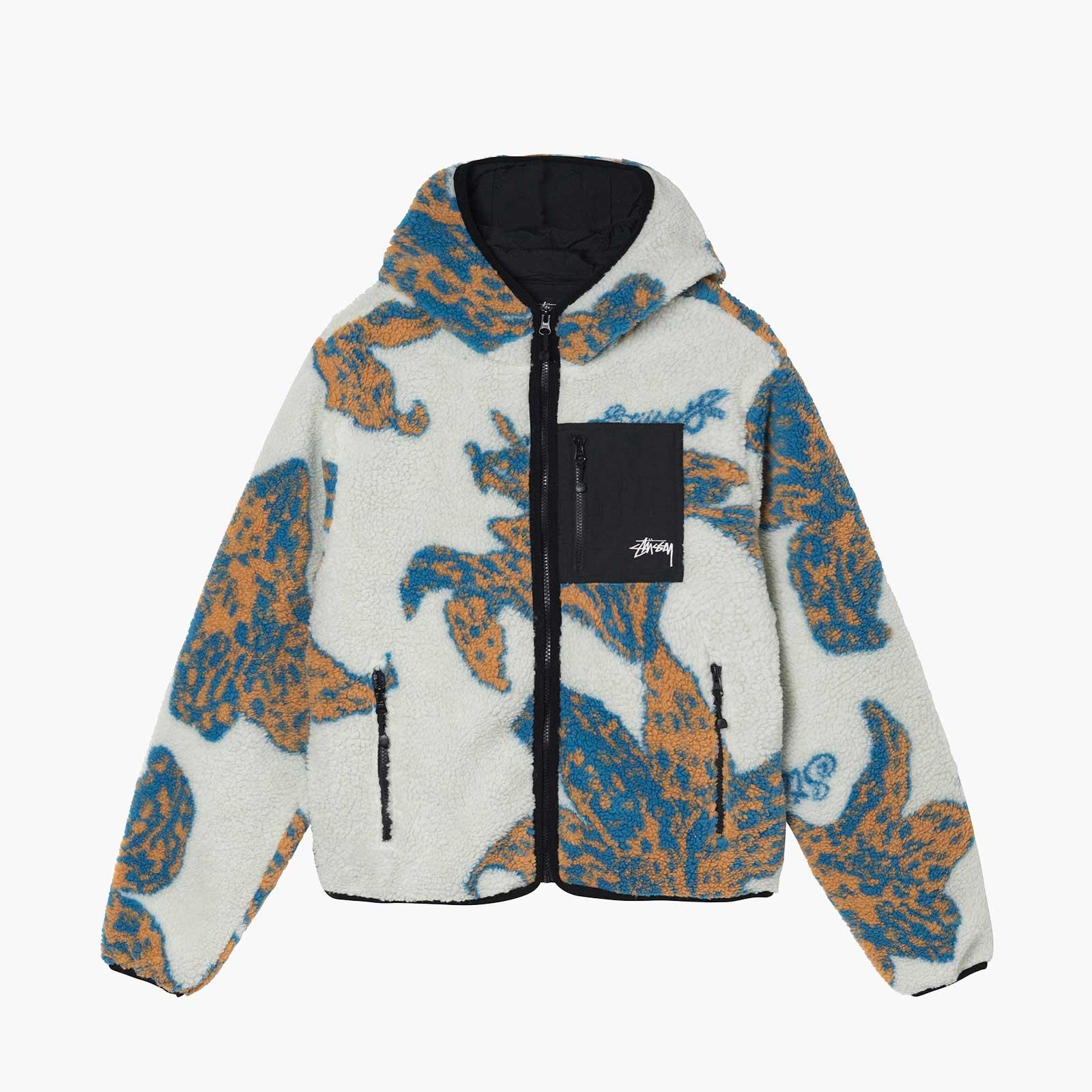 Stussy Floral Sherpa Hood Jacket for Men | Lyst