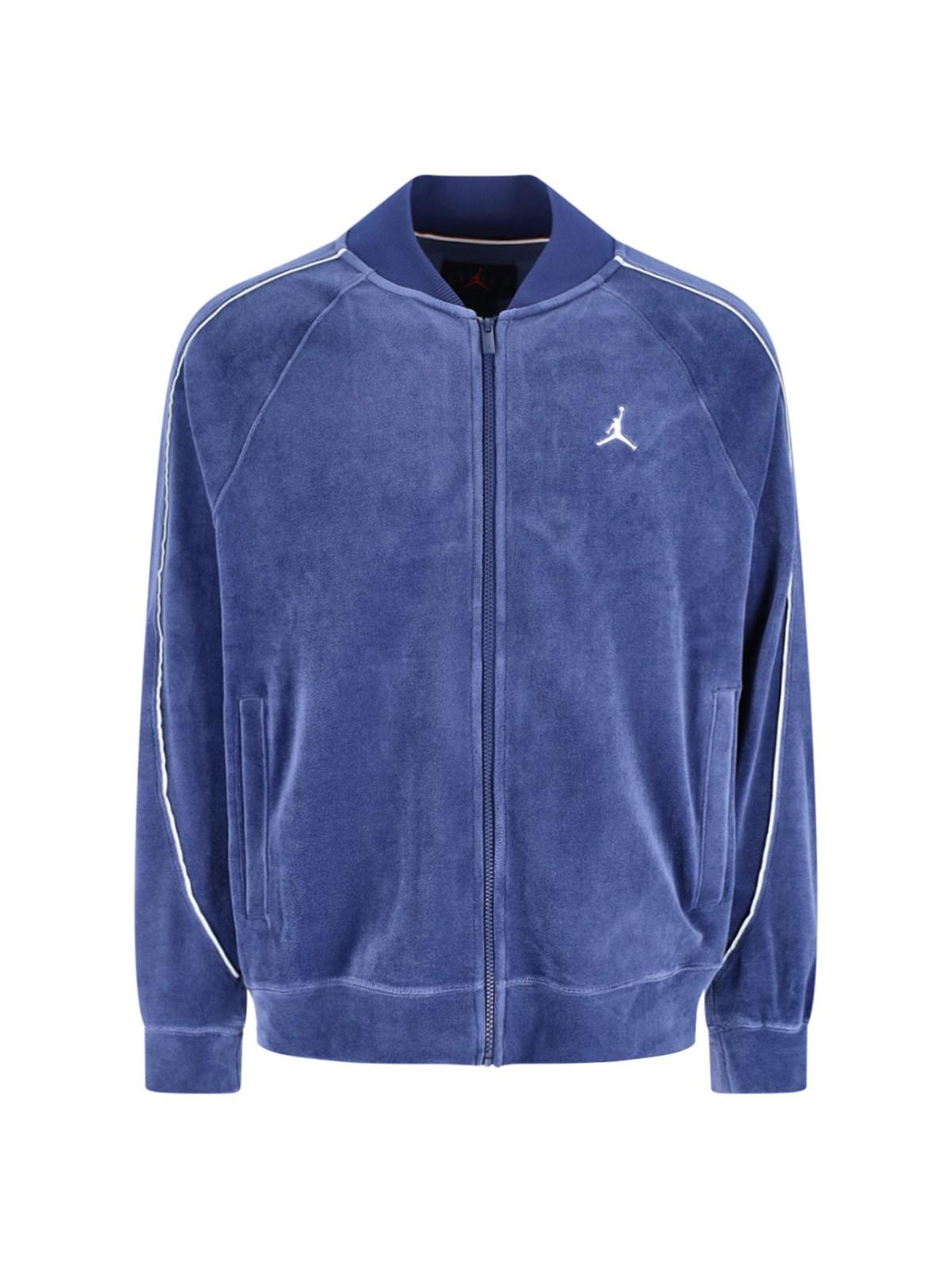 Nike 'Jordan Track' Velour Sporty Jacket in Blue for Men | Lyst