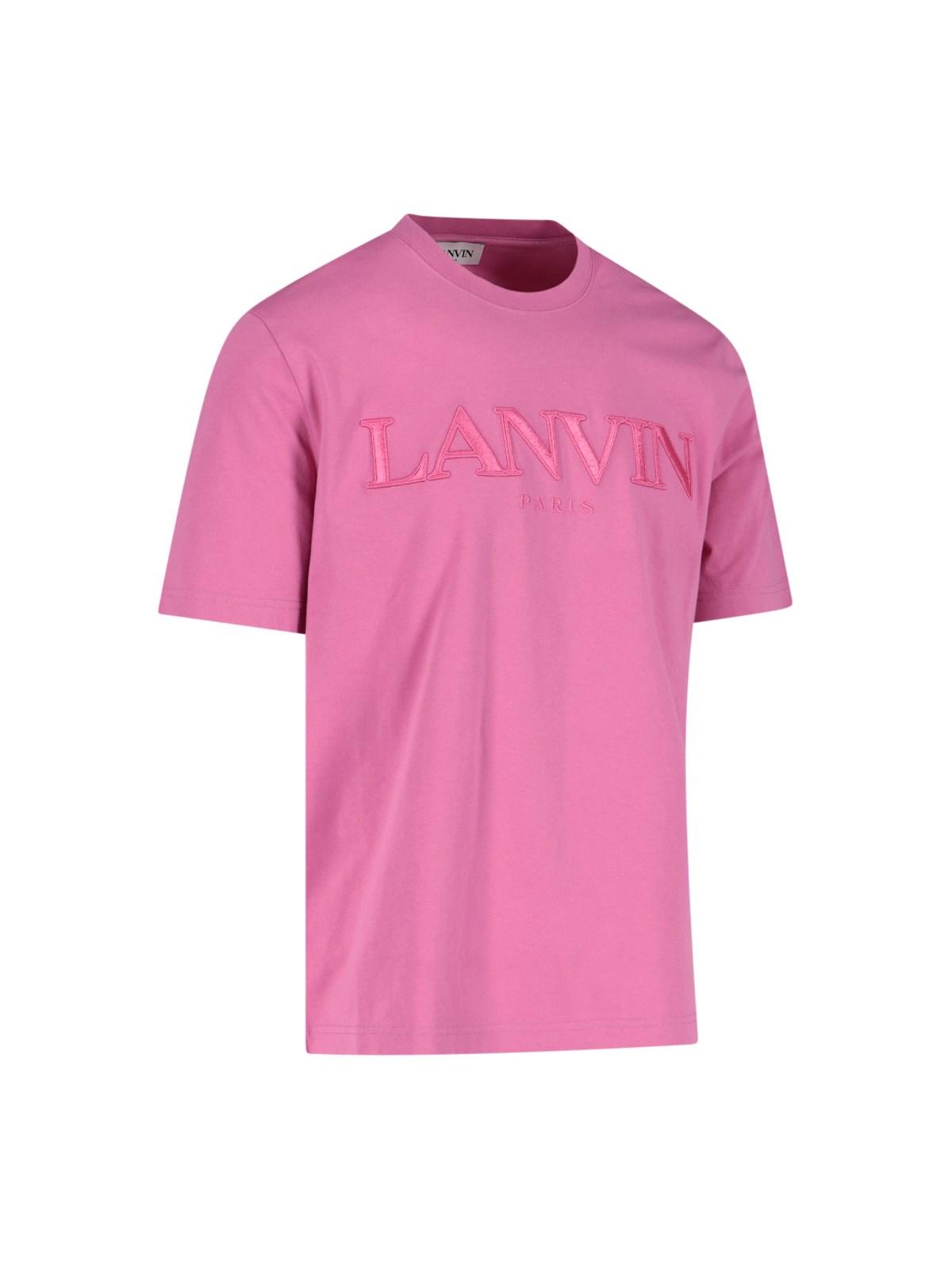 Lanvin Logo T-shirt in Pink for Men | Lyst