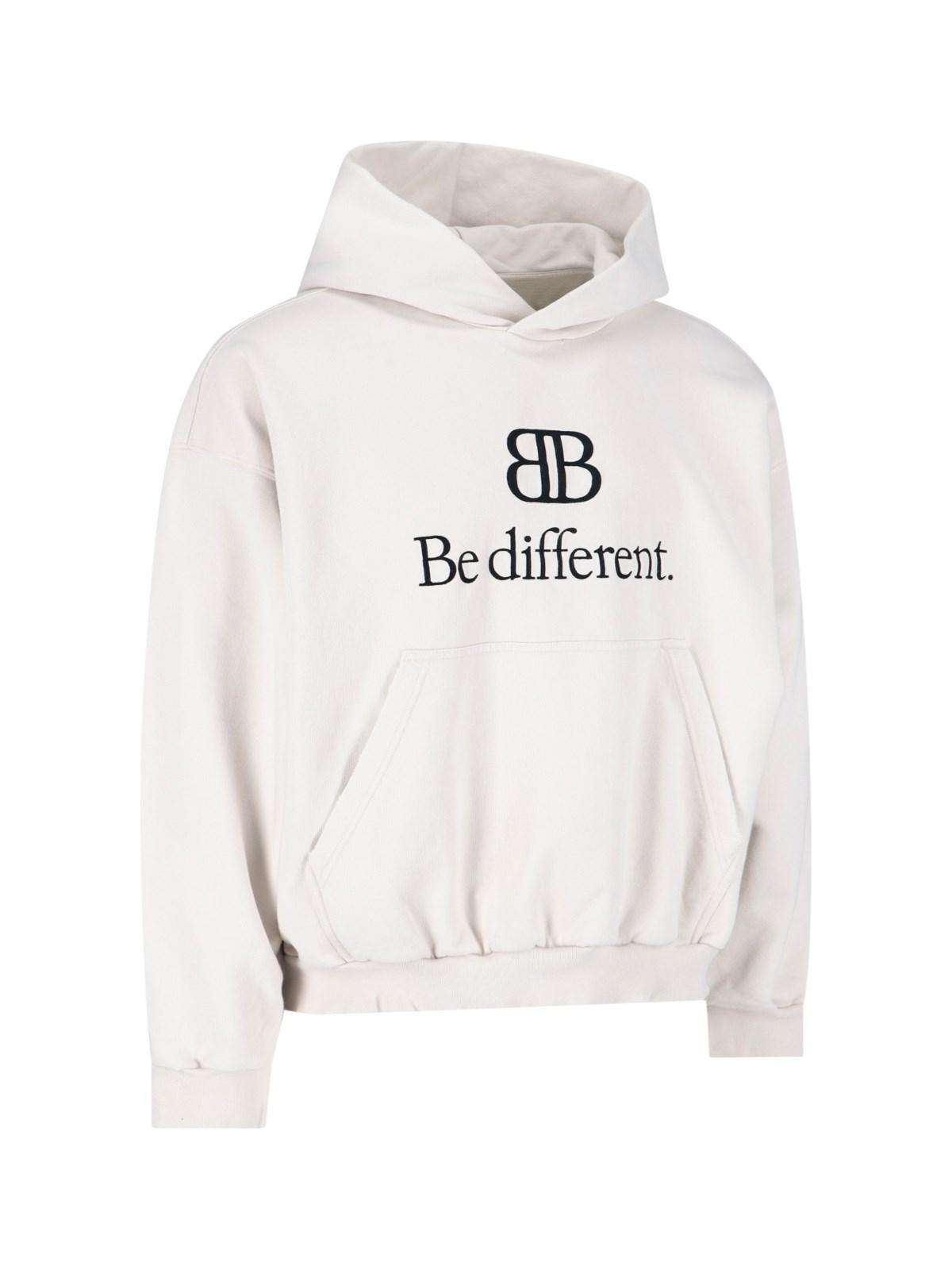 Balenciaga 'be Different' Hoodie in White for Men | Lyst