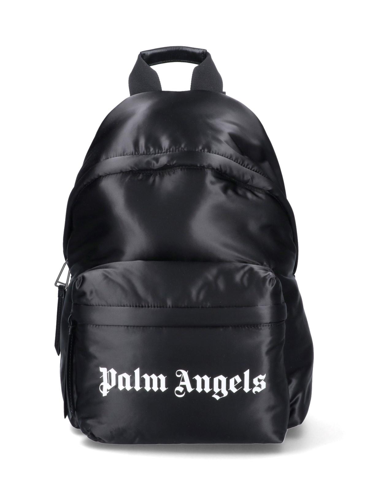 Palm Angels Logo Backpack in Black for Men | Lyst