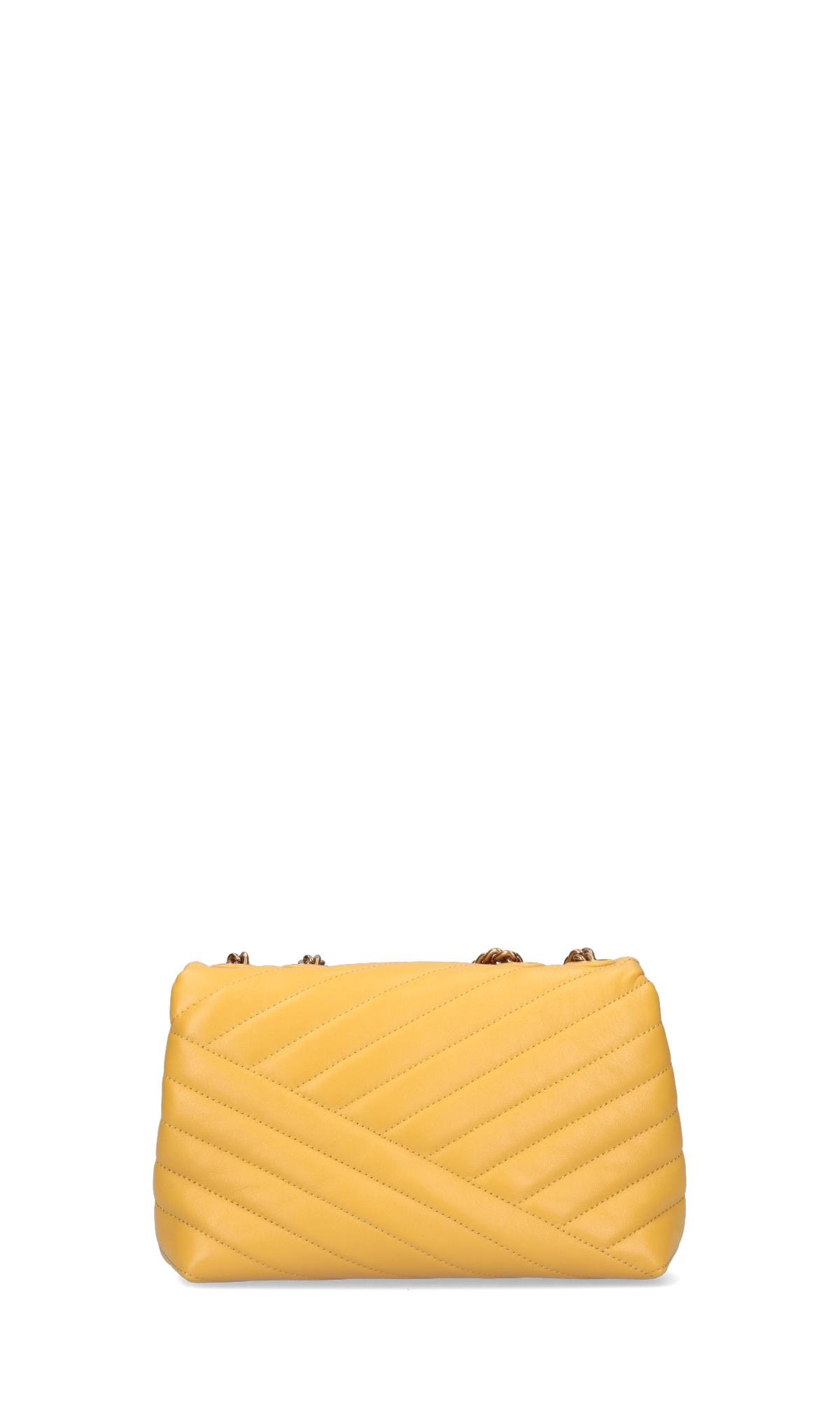 Tory Burch Kira Chevron Small Convertible Shoulder Bag In Giallo