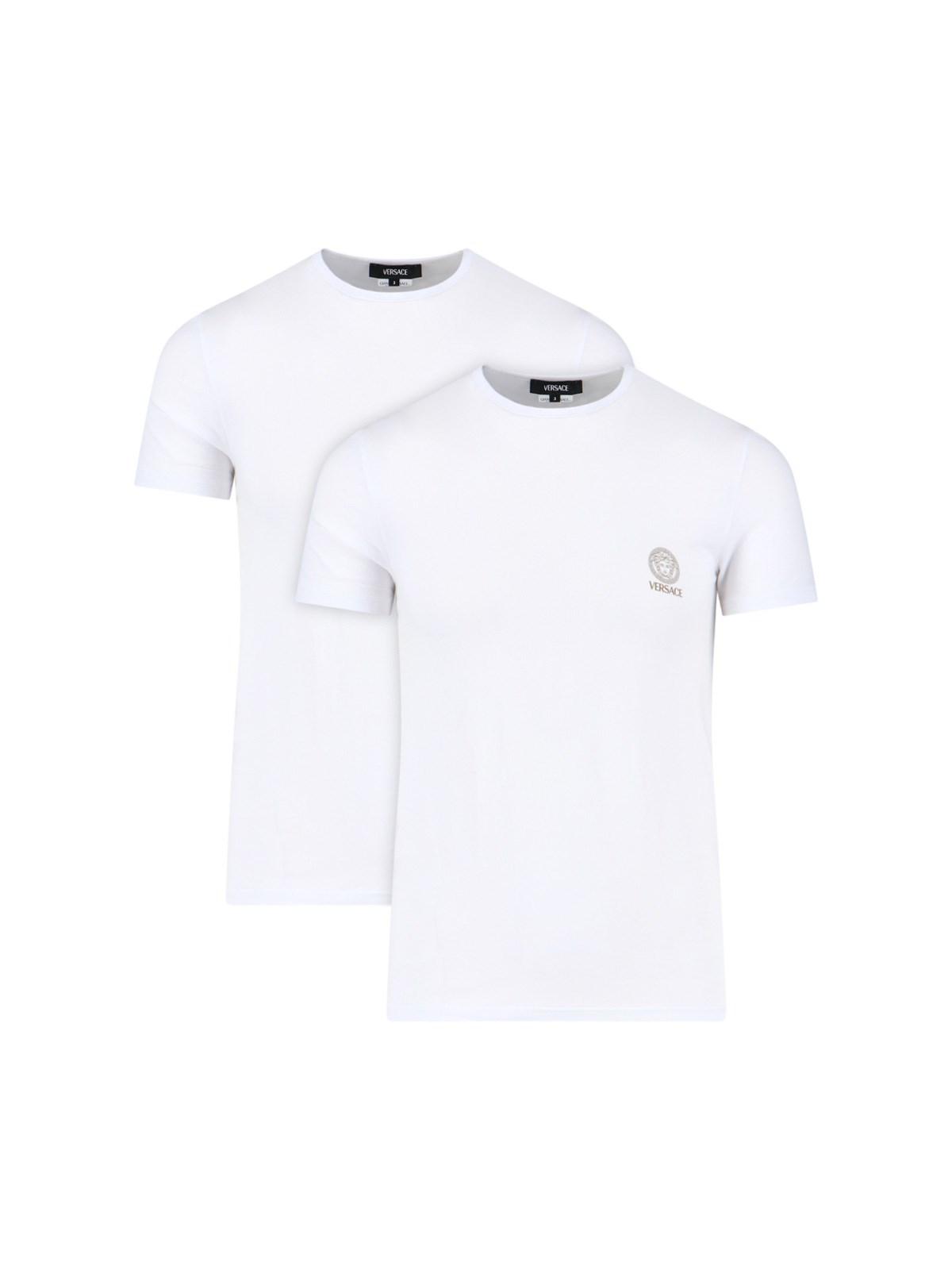 Tシャツ・カットソー VERSACE Men T-shirt White 10084811A08489 1W000 Logo T-Shirt White,Print | VERSACE