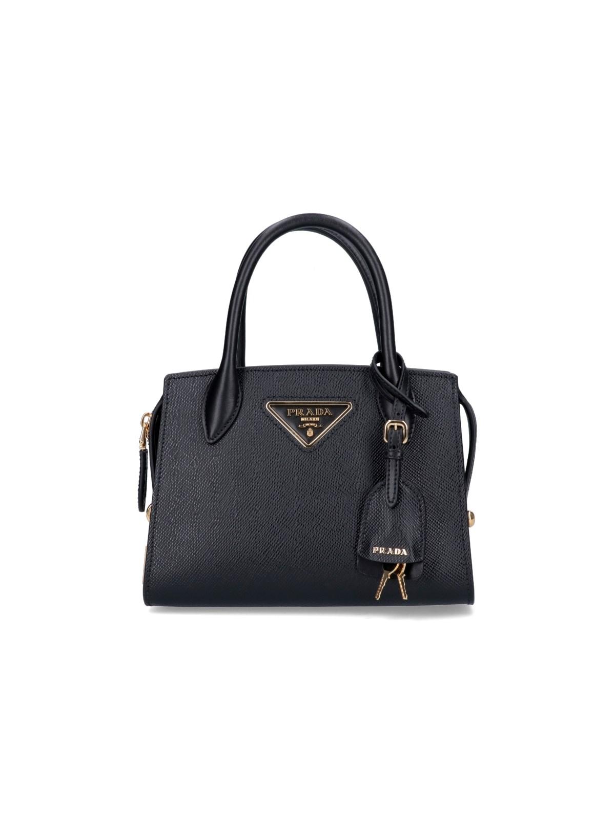 Prada 'kristen' Small Hand Bag in Black | Lyst