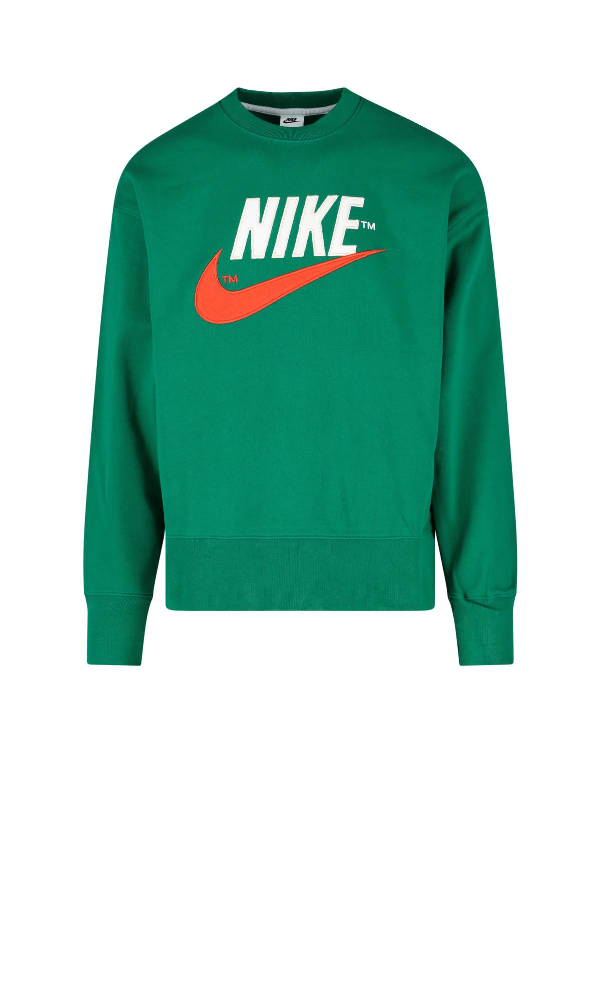 Nike 'french Terry' Crew-neck Sweatshirt in Green for Men | Lyst