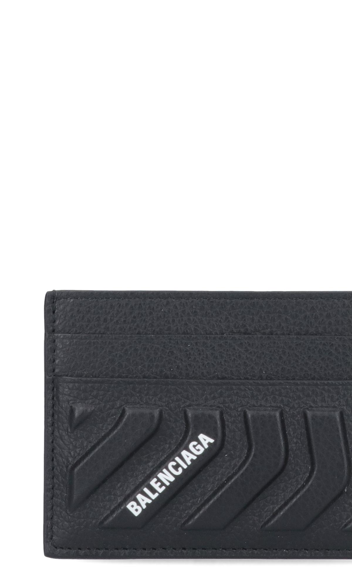 Balenciaga Logo Card Holder in Nero (White) for Men - Save 3% | Lyst