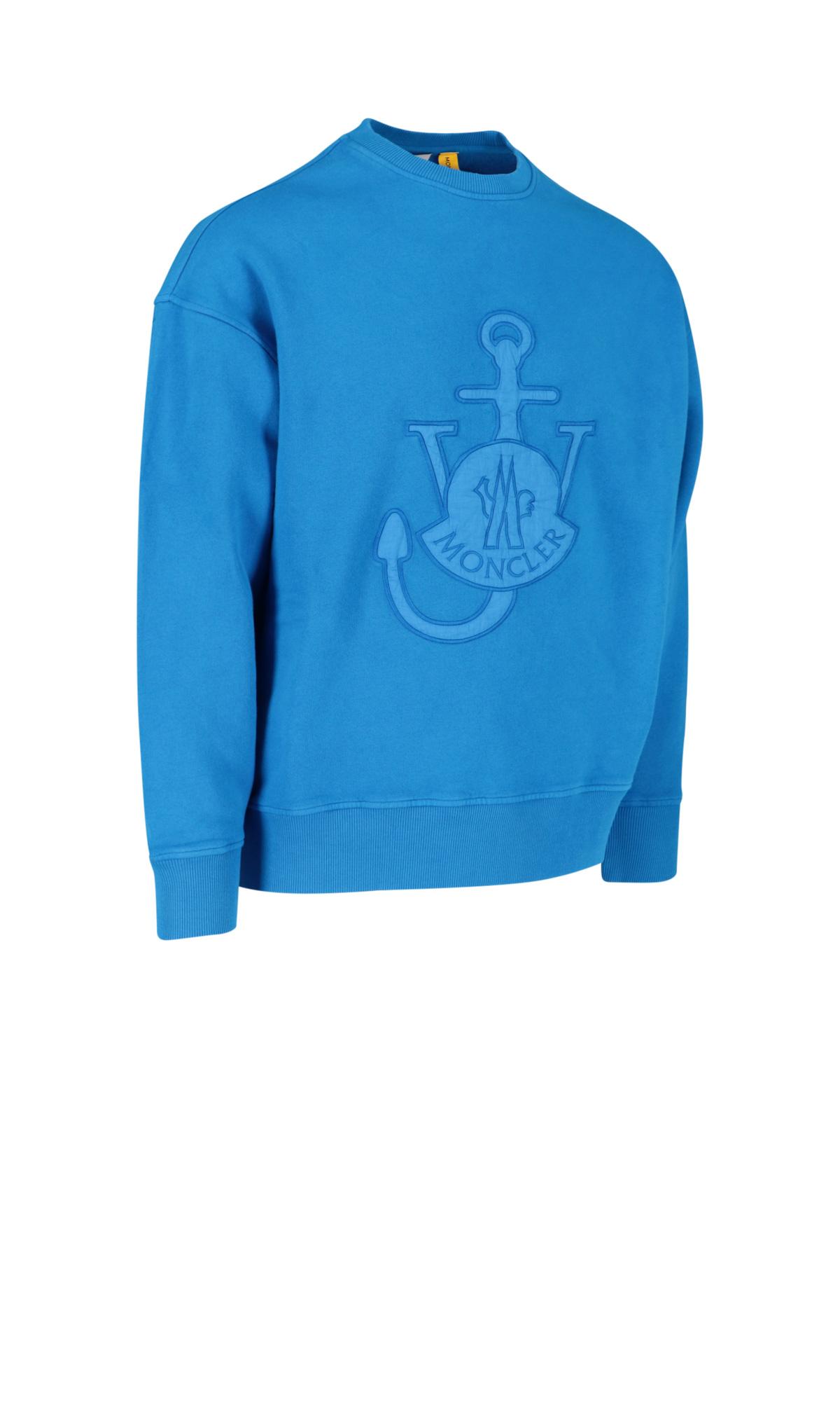 Moncler X J.w. Anderson Logo Crewneck Sweatshirt in Blue for Men | Lyst