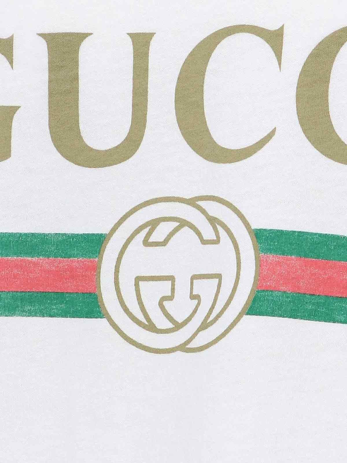 Gelukkig is dat Leidingen Geboorteplaats Gucci Vintage Logo T-shirt in White for Men | Lyst