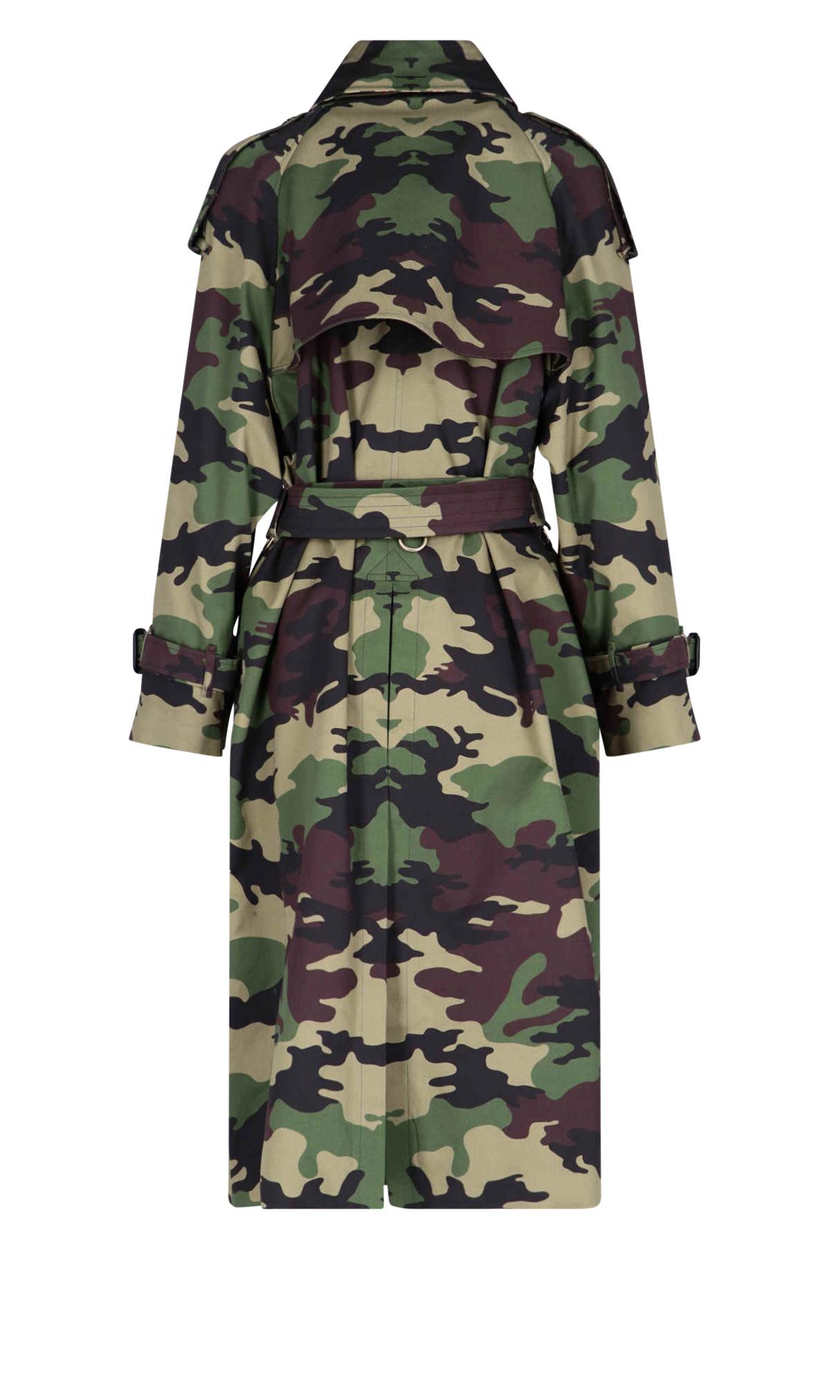 Burberry Camouflage Trench Coat in Green Lyst