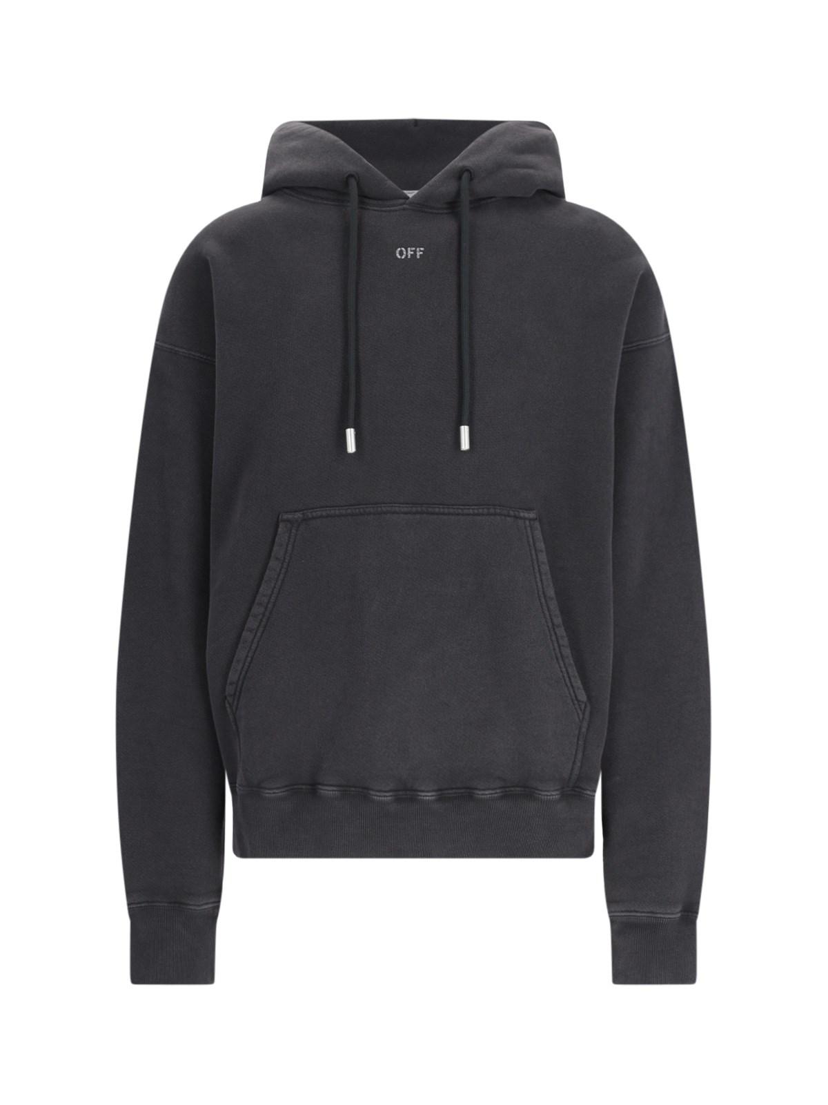 Off-White c/o Virgil Abloh Logo Hoodie in Black for Men | Lyst
