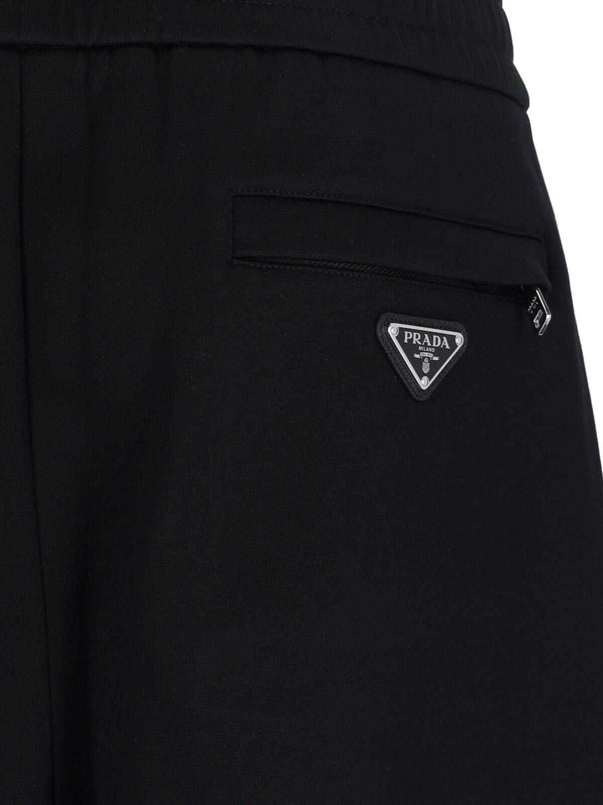 Prada Logo Track Pants in Black for Men | Lyst UK
