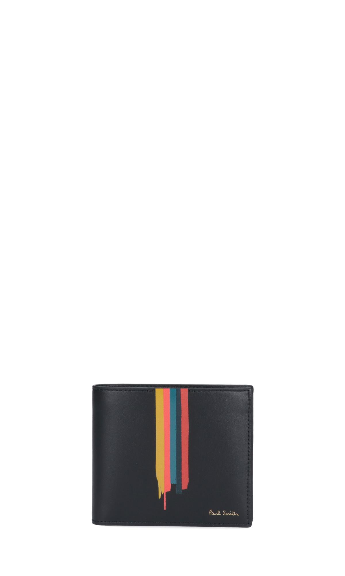Paul Smith Leather 'painted Stripe' Wallet in Nero (Black) for Men - Save  5% | Lyst
