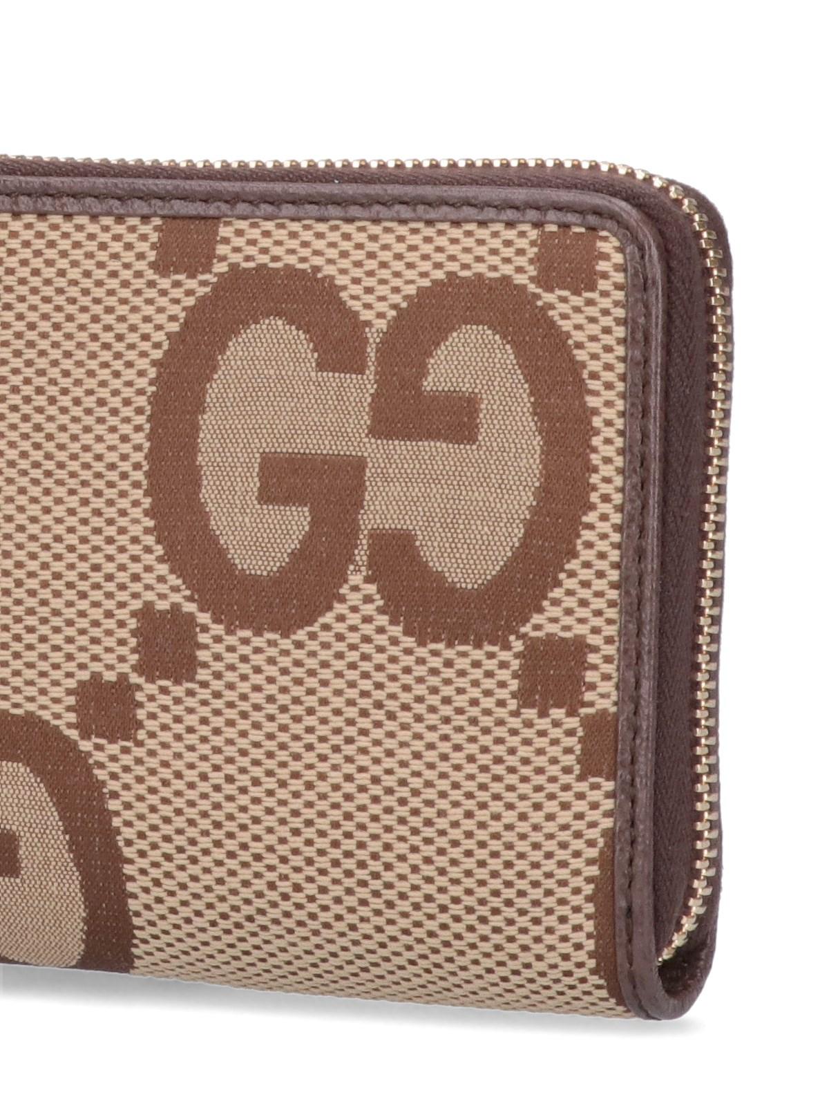 Gucci 'jumbo Gg' Zip Wallet in White for Men | Lyst