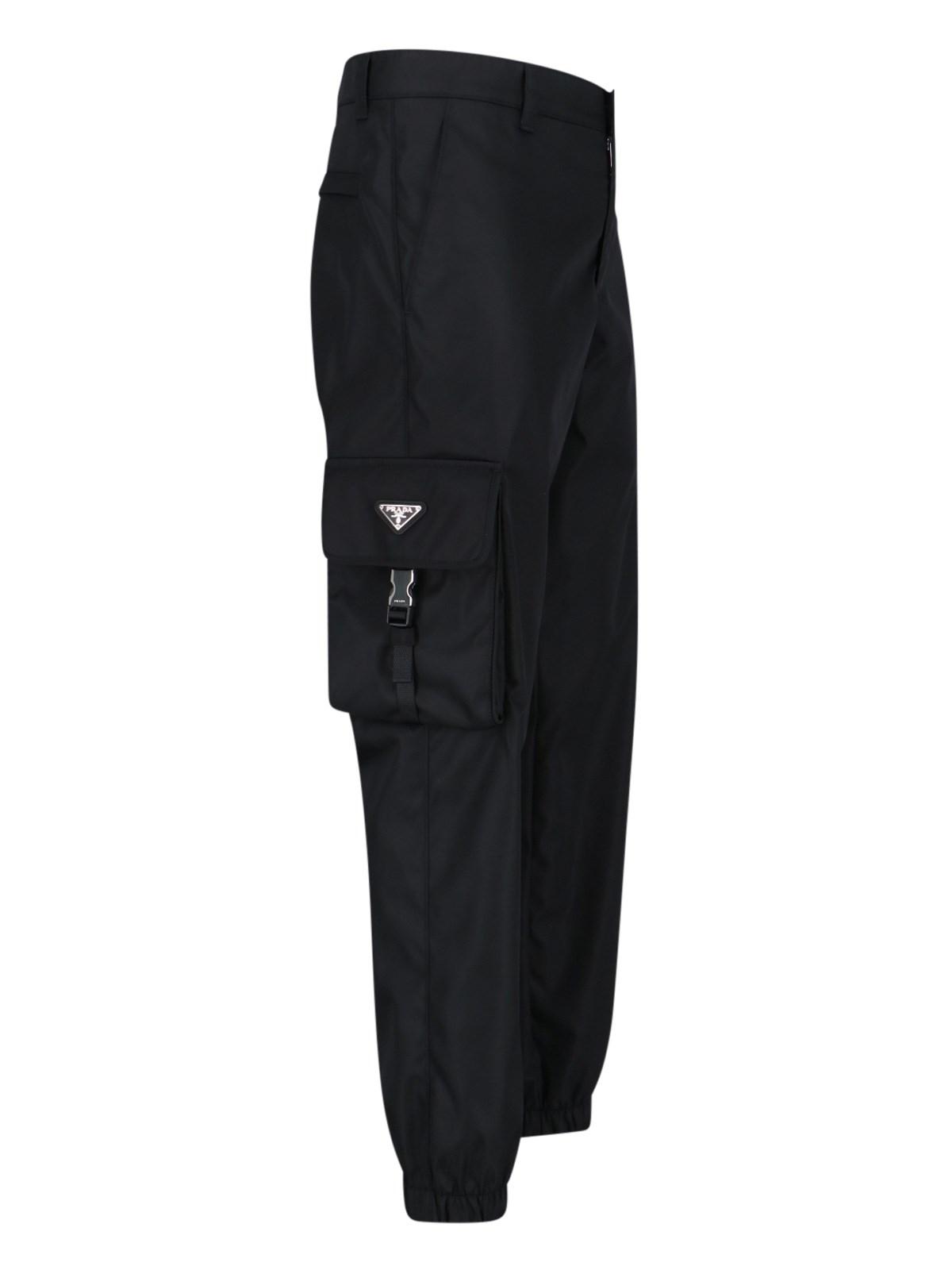 Prada Re nylon Trousers in Blue for Men Lyst