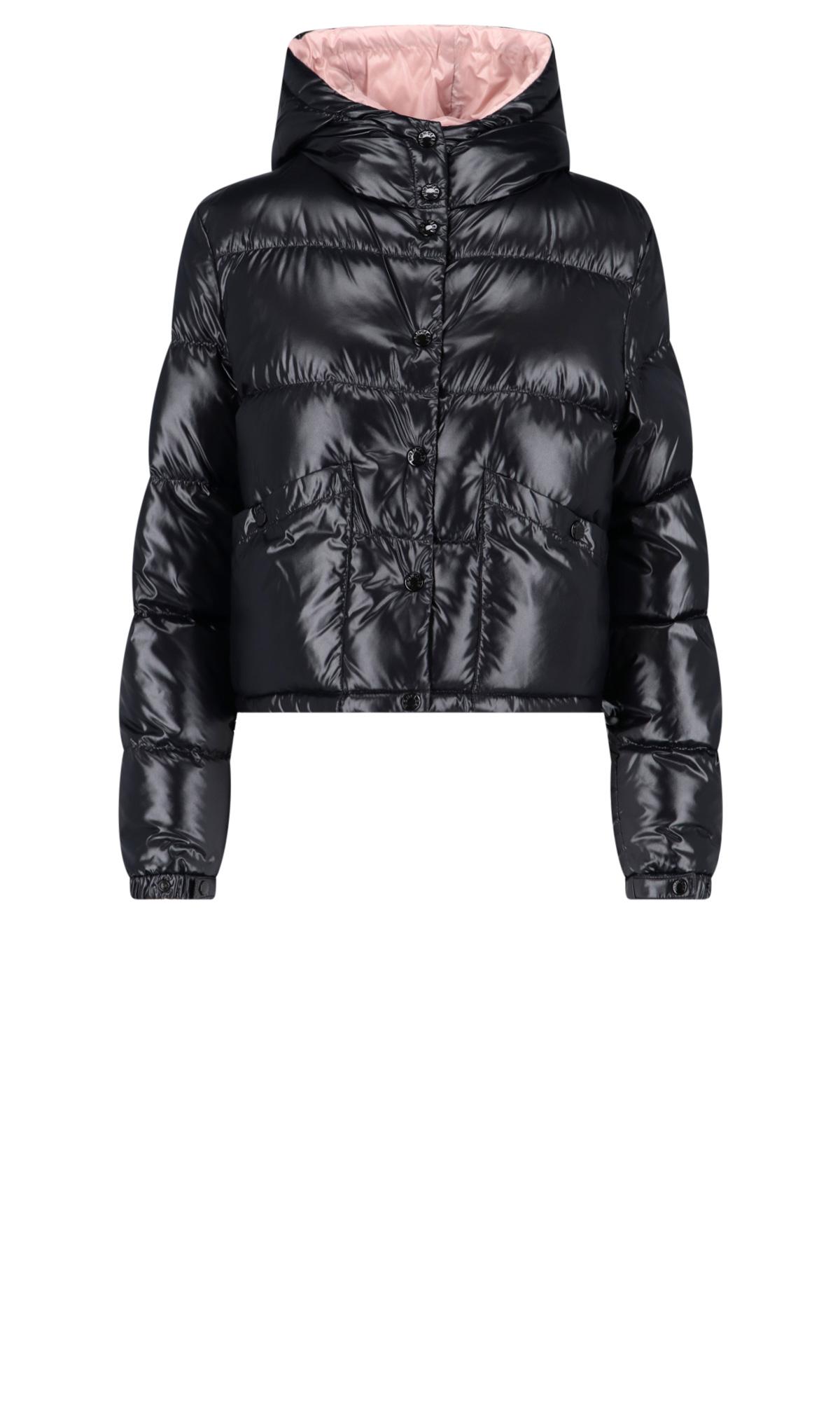 Moncler 'bardanette' Short Down Jacket in Black | Lyst