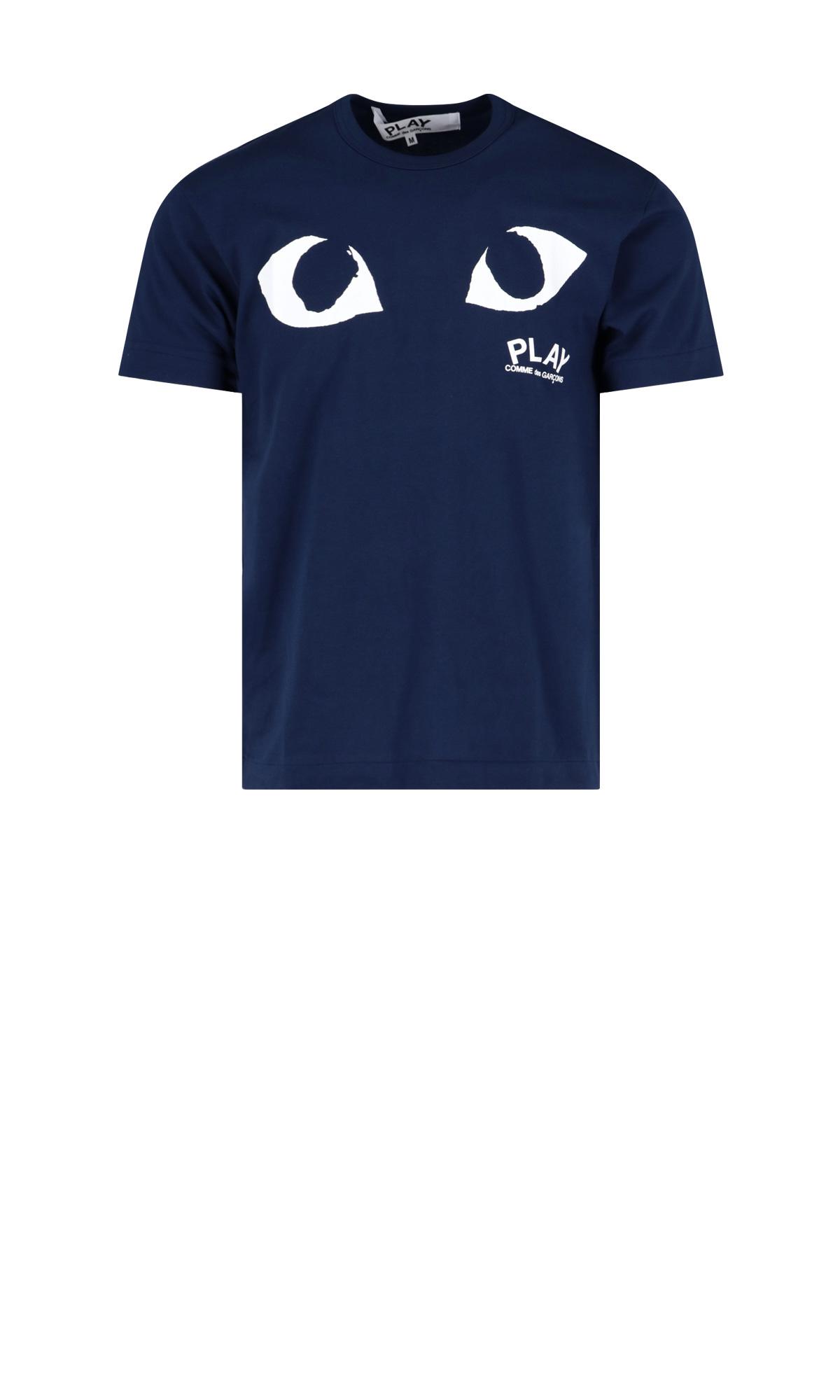 COMME DES GARÇONS PLAY Logo T-shirt in Blue for Men | Lyst
