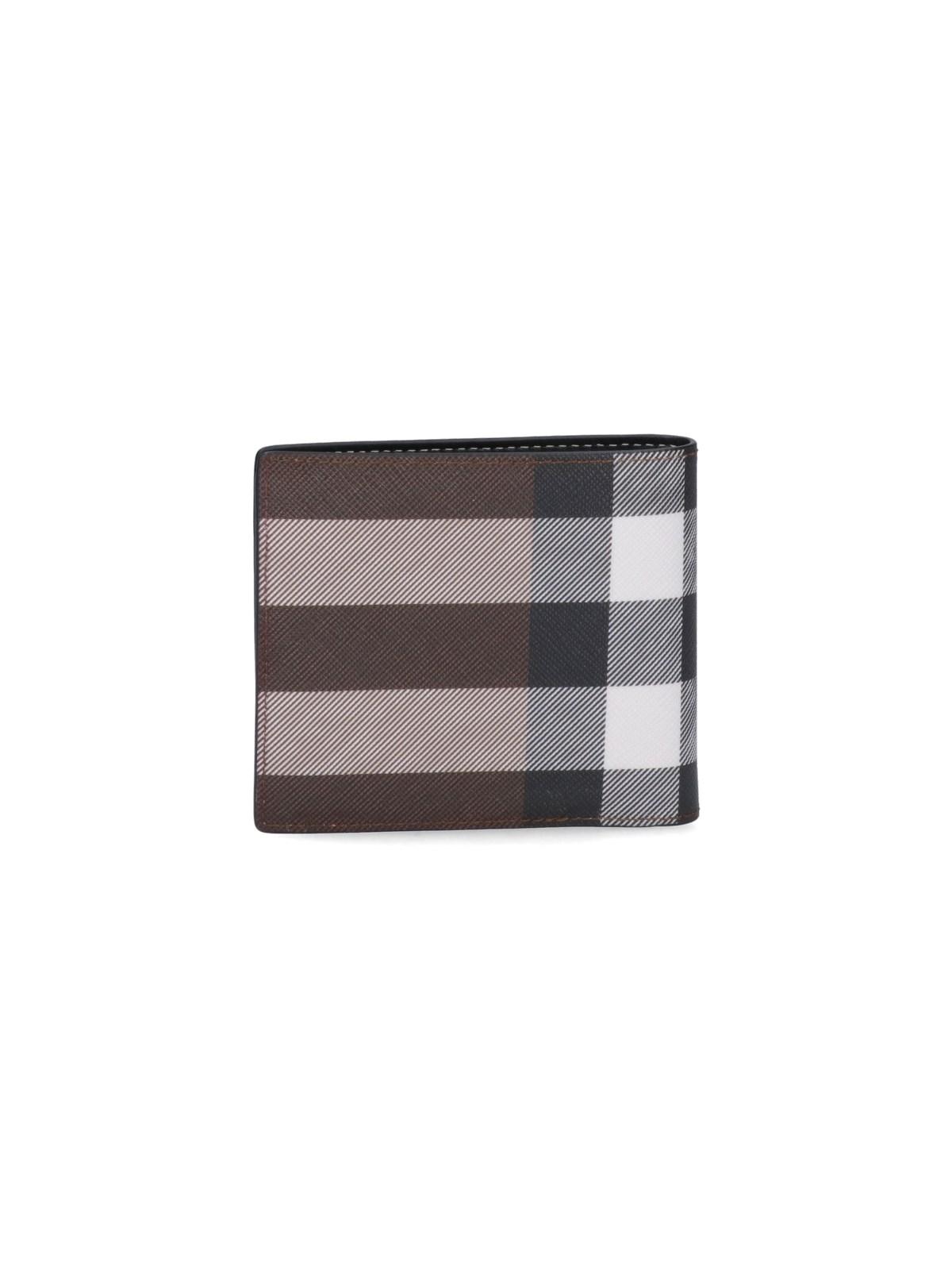 Shop Burberry Exaggerated Check Bifold Wallet