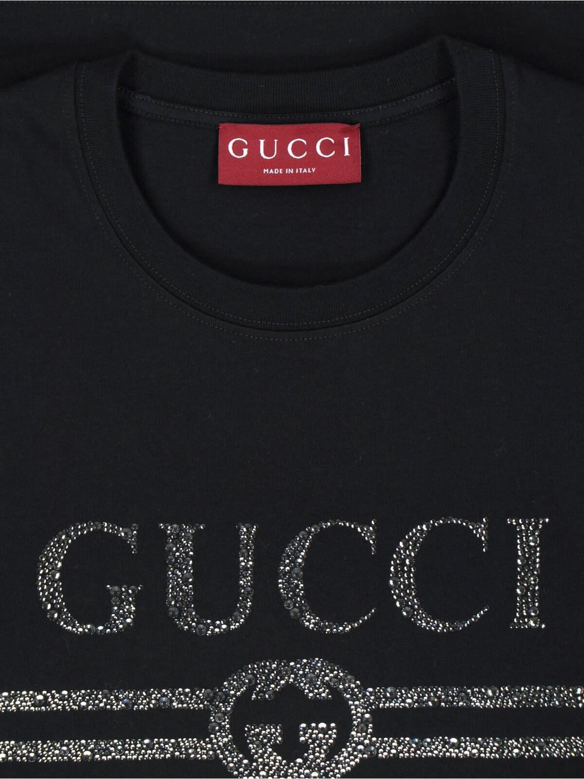 gucci-black-T-Shirt-Con-Strass