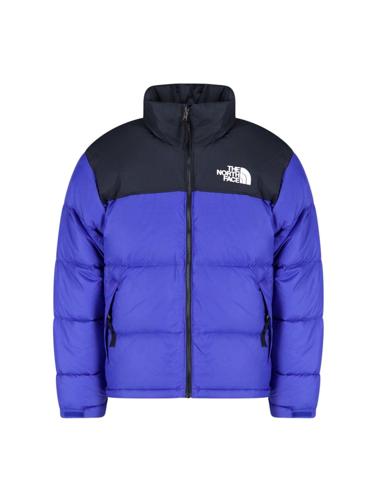 The North Face Logo Down Jacket in Blue for Men | Lyst