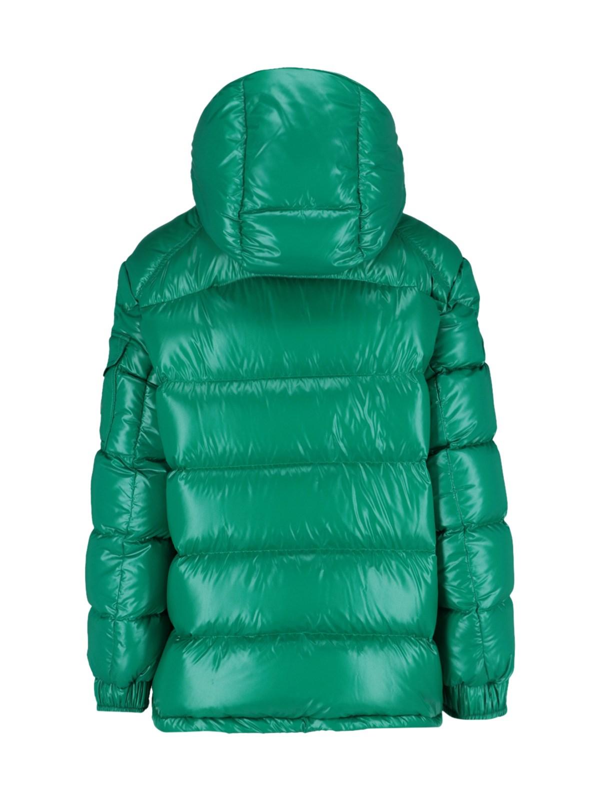 Moncler 'maire' Short Down Jacket in Green | Lyst