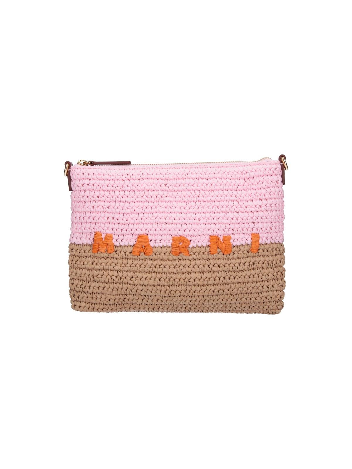 セカンドバッグ/クラッチバッグ MARNI LEATHER CLUTCH BAG PINK BEIGE Marni Clutches and evening bags for Women | Online Sale up to 83