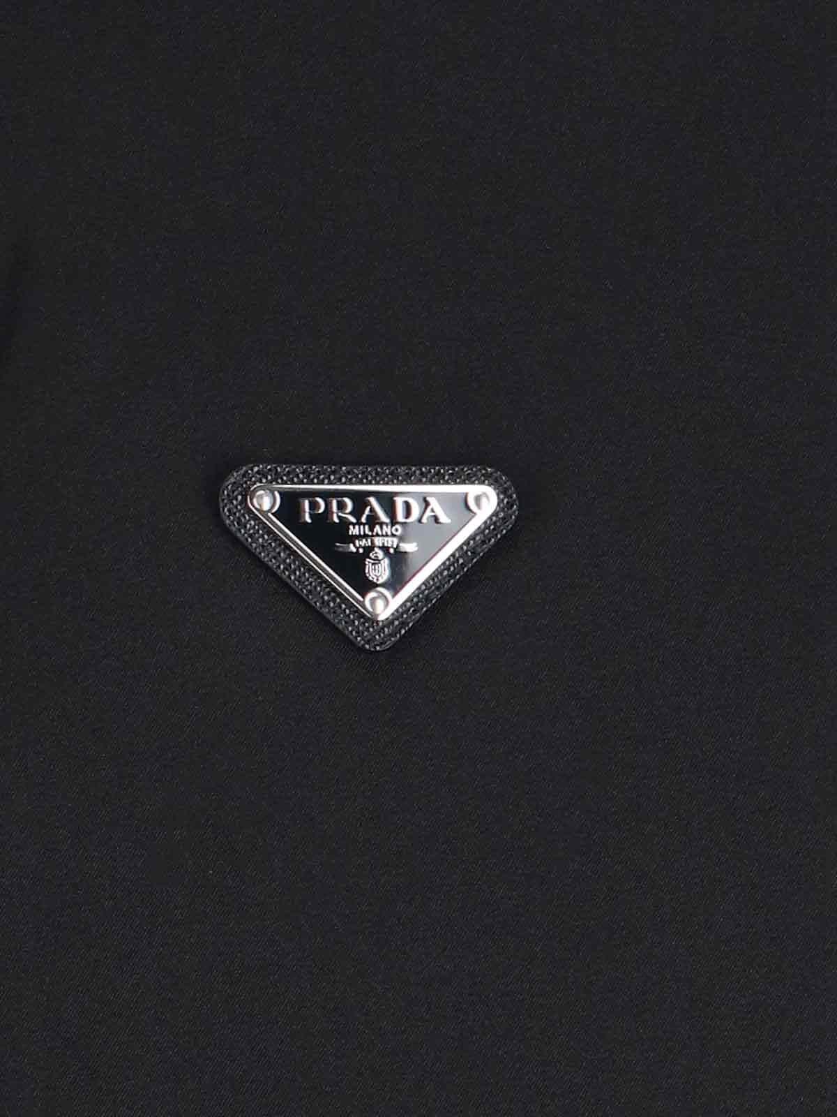 Prada Logo Shirt in Black for Men | Lyst