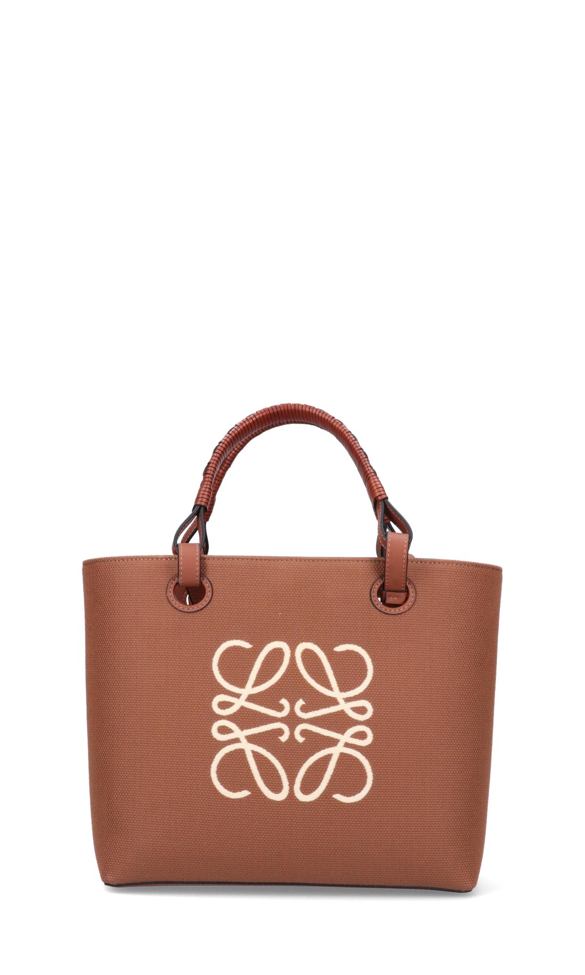 Loewe 'anagram Small' Shopper Bag in Brown