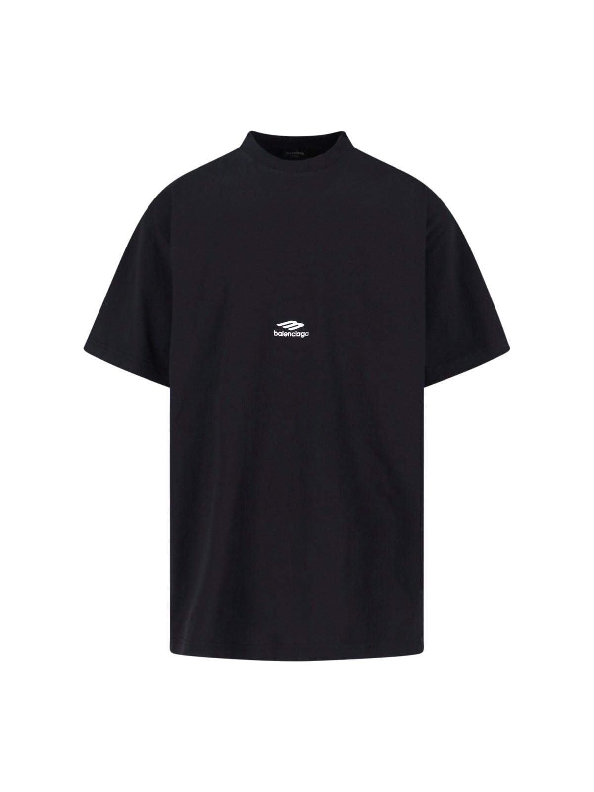 Balenciaga T-Shirt 3B Sports Icon Oversize in Black for Men | Lyst