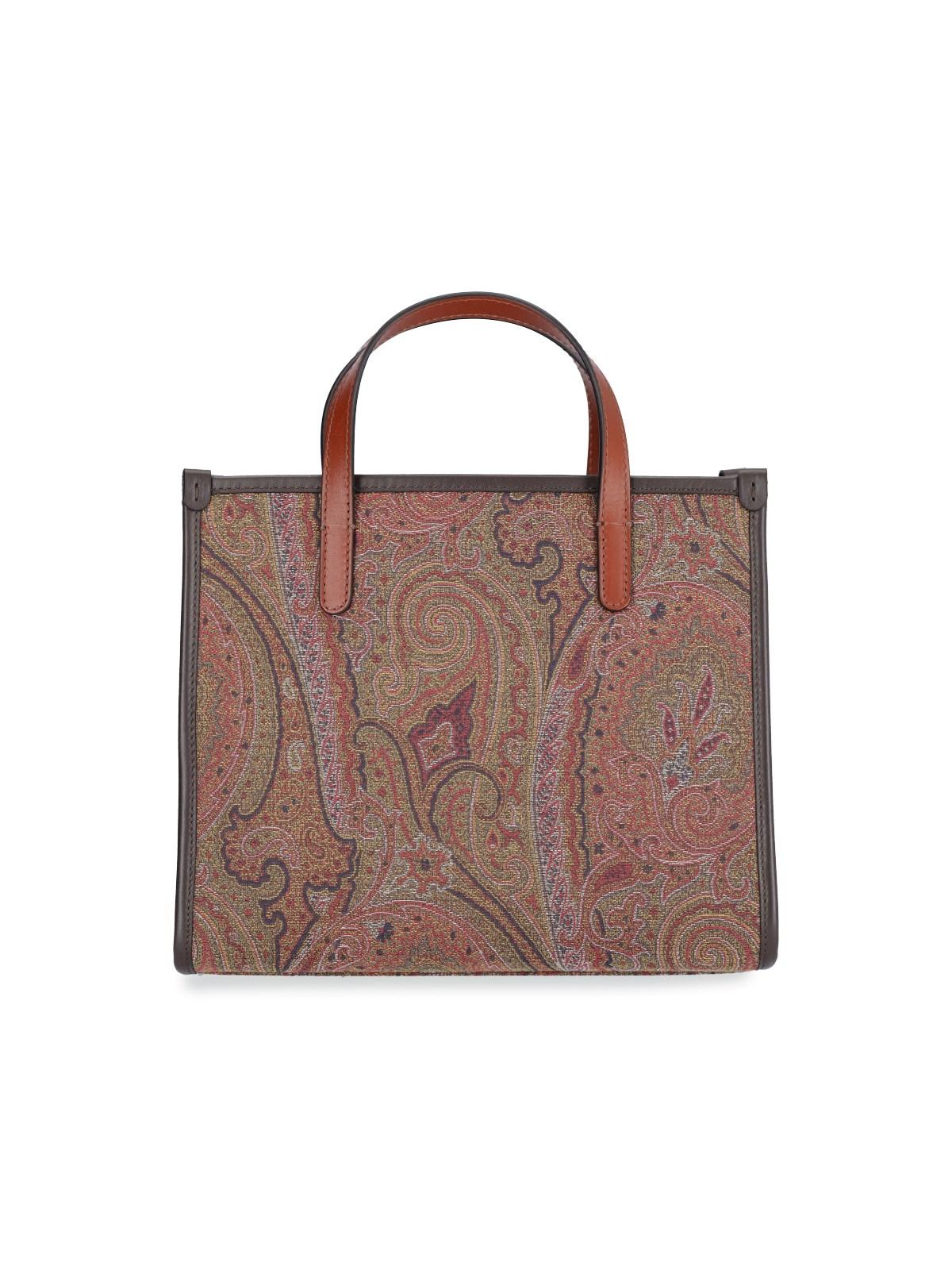 Etro 'paisley' Small Tote Bag in Brown | Lyst