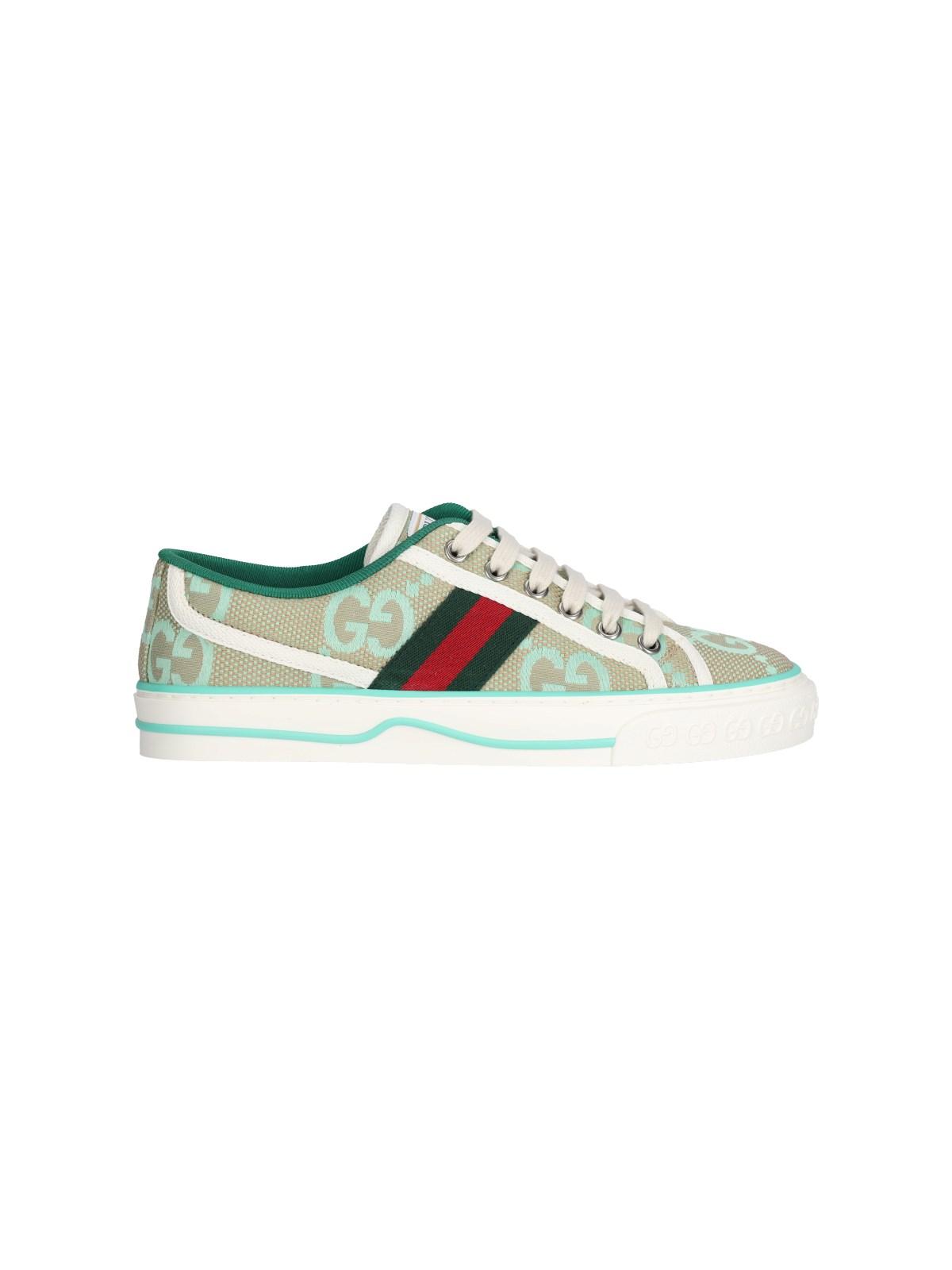 Gucci "tennis 1977" Low Top Sneakers in Green | Lyst