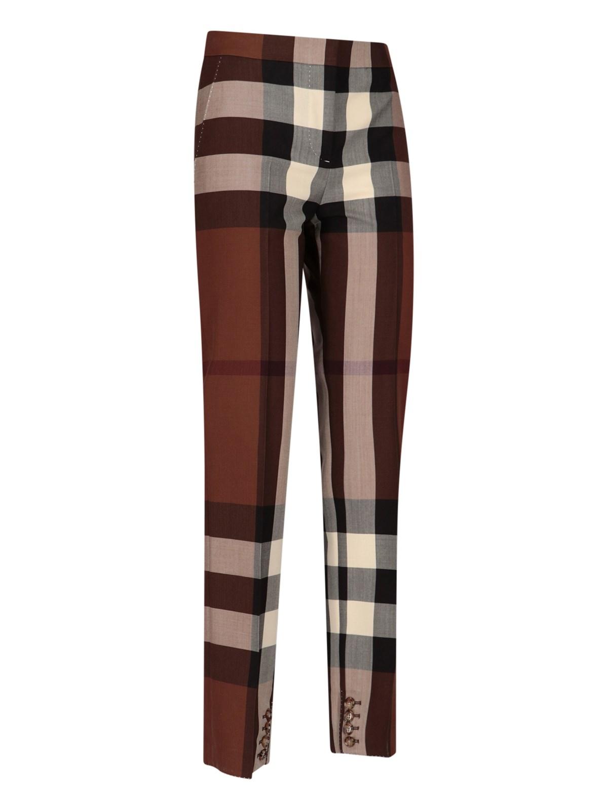 Burberry Tailored Trousers Tartan Pattern | Lyst