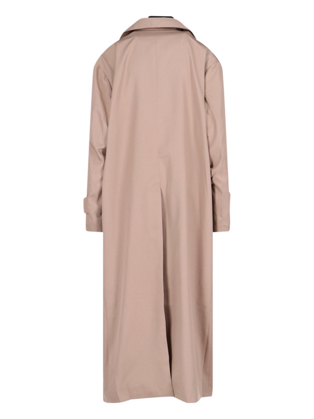 ROKH Double Layer Trench Coat in Natural | Lyst UK