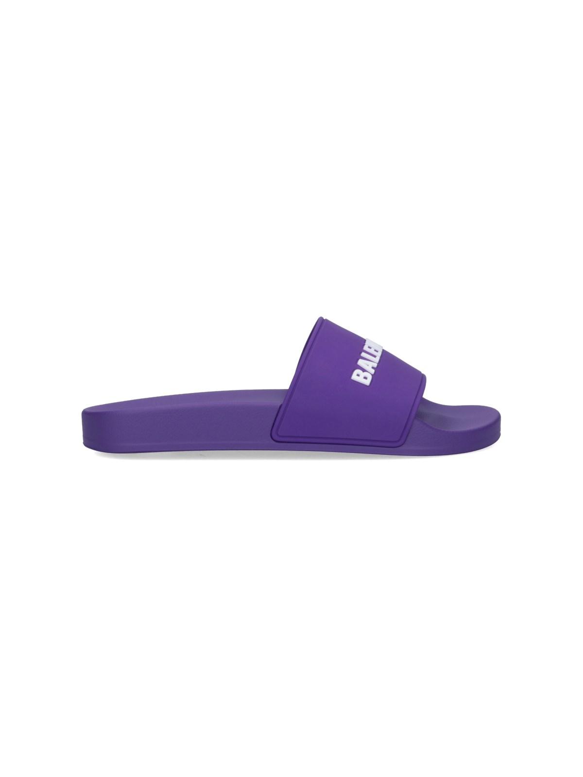 Balenciaga Pool Slide Sandals in Purple Lyst