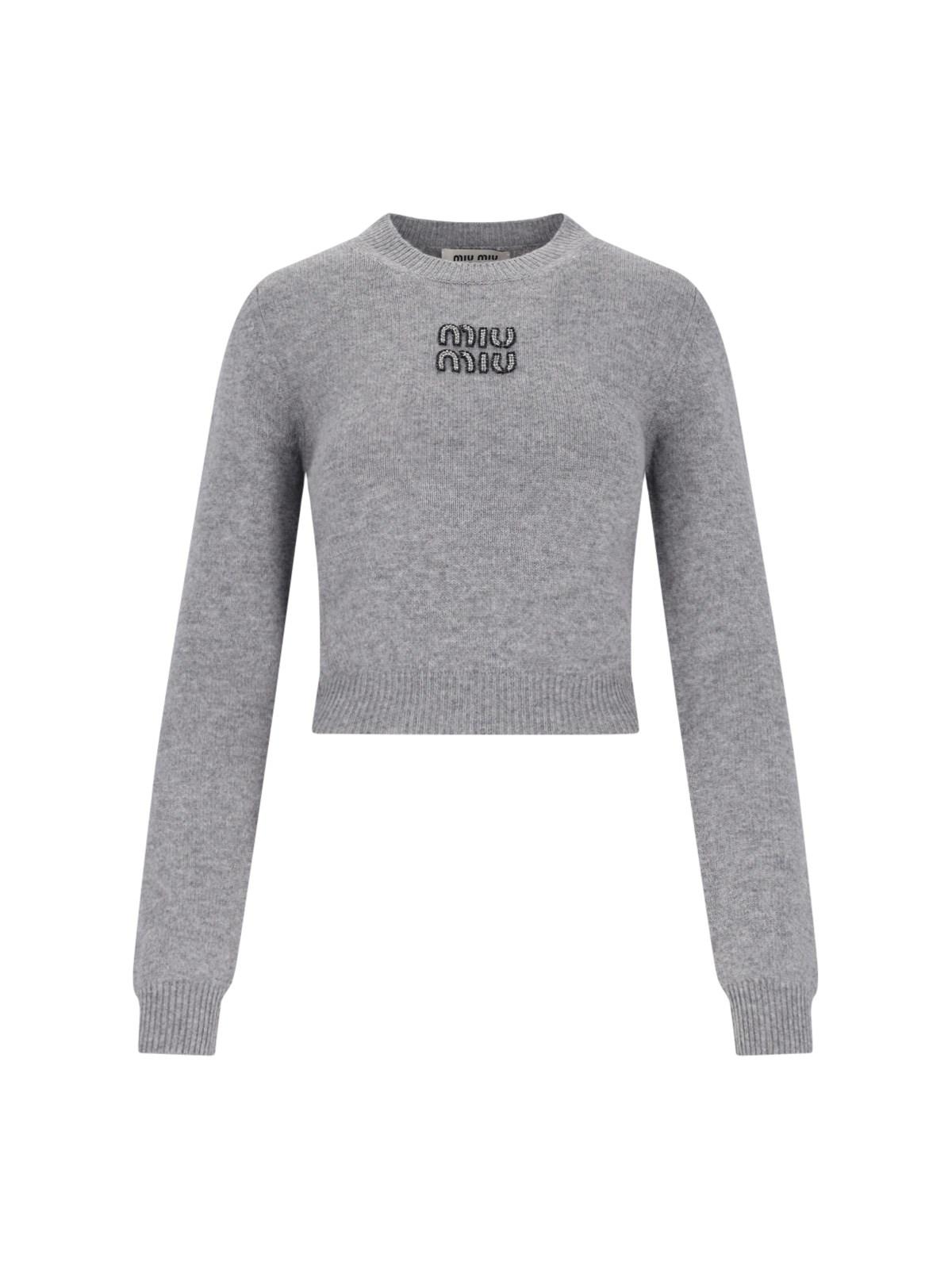 miu-miu-grey-Maglia-Crop-Con-