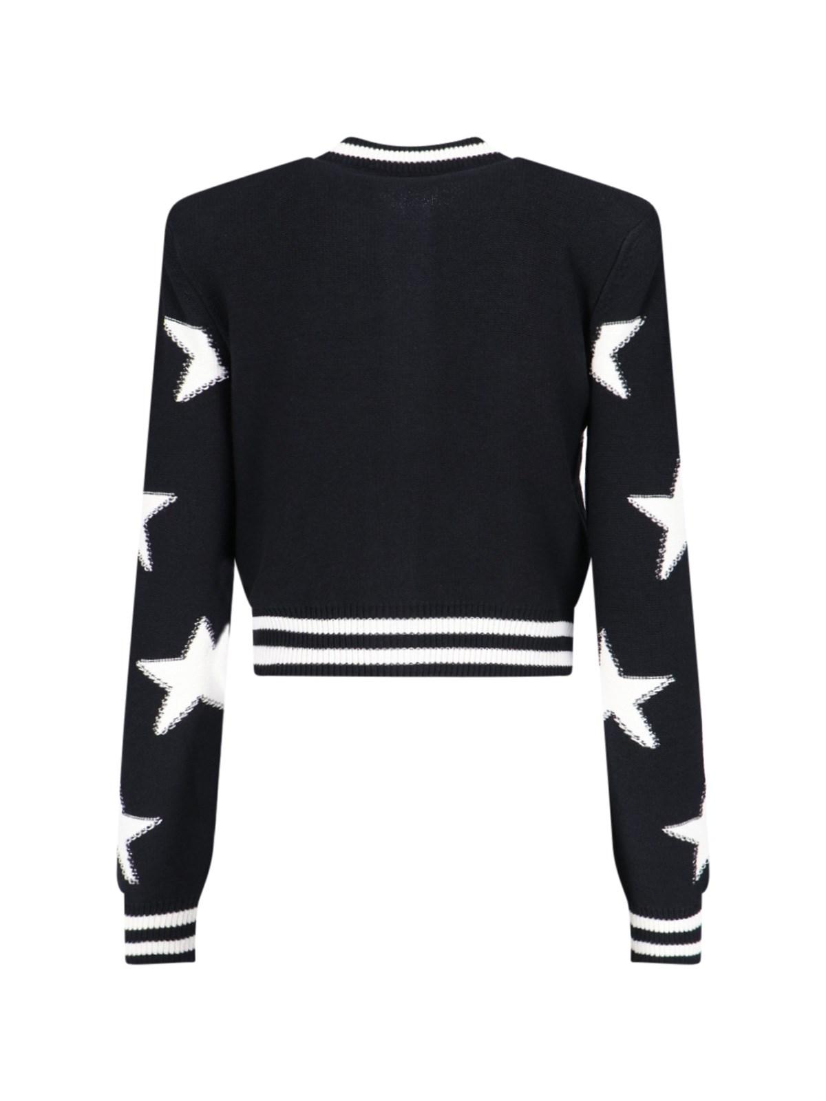 Balmain Star striped cardigan - Black
