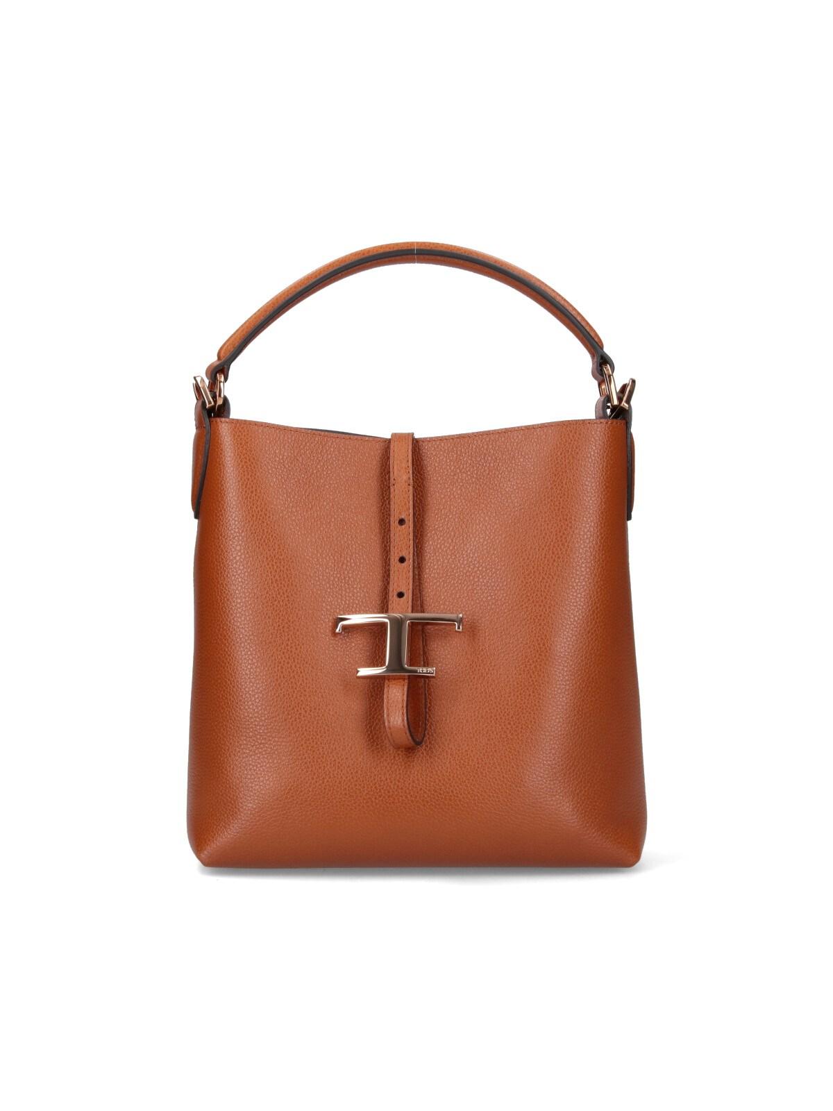 Tod'S トッズ Small Leather Bucket Bag ブラウン Woman MULTICOLOUR Bucket Bag in Leather Small