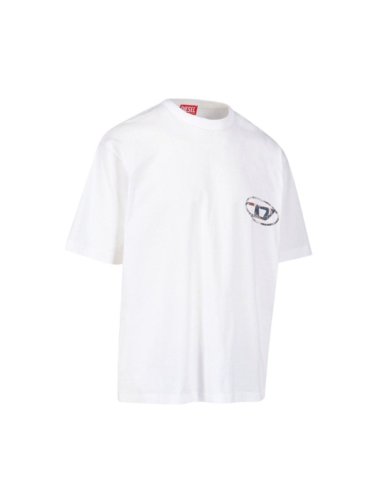 DIESEL "planet" Logo T-shirt in White for Men | Lyst
