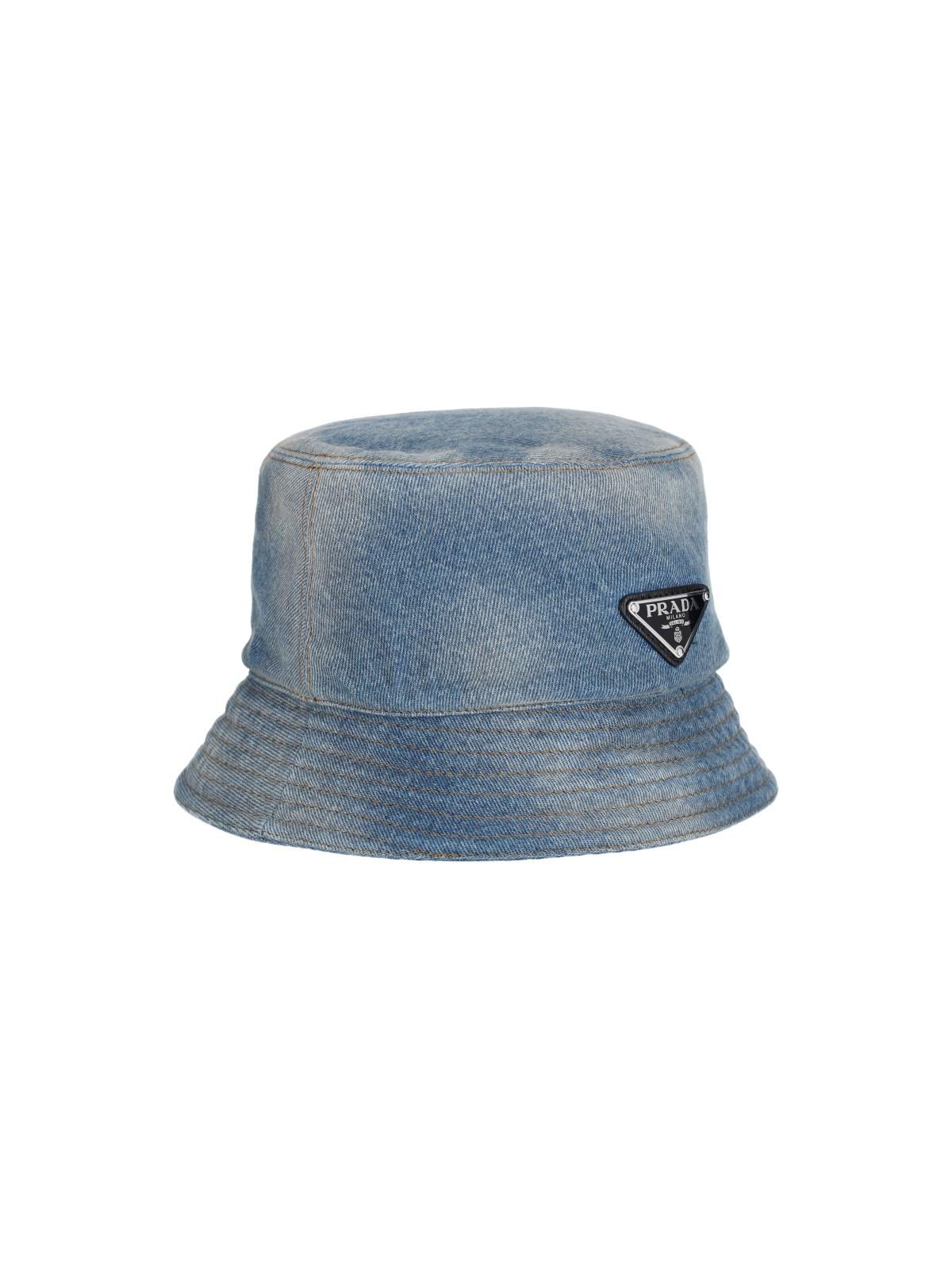 Prada Denim Bucket Hat in Blue for Men | Lyst