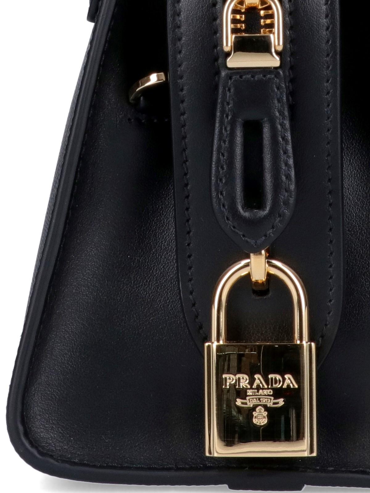 Prada Kristen Calf Leather Top-Handle Bag