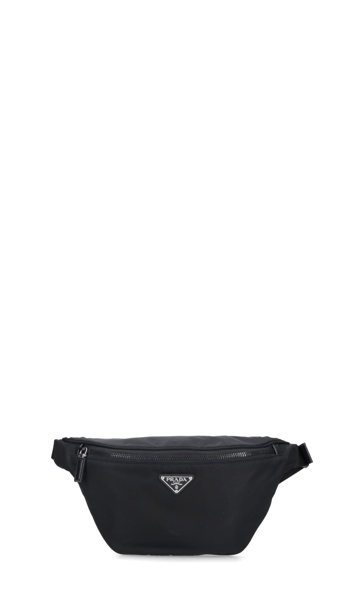 Prada Logo Belt Bag in Black for Men | Lyst
