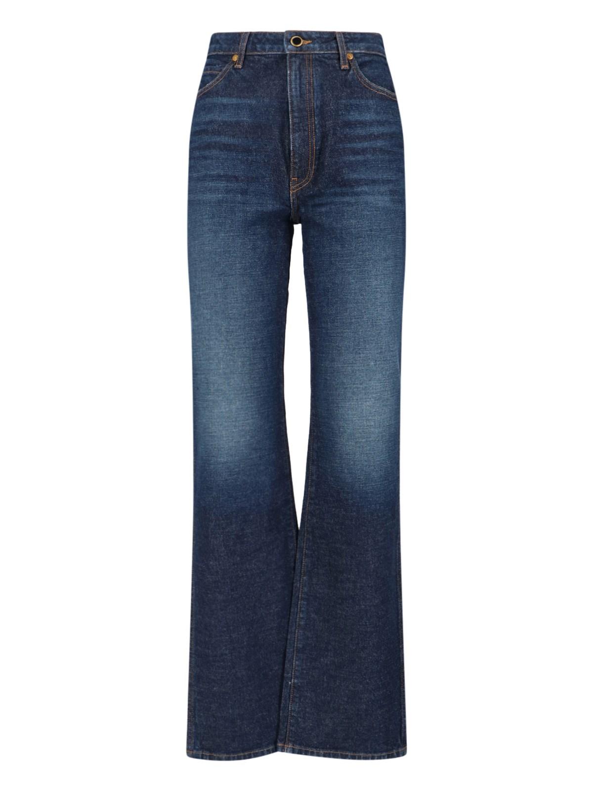 デニム・ジーパン Khaite High-Waisted Cotton Denim Jeans With Flare Legs P00992502.jpg