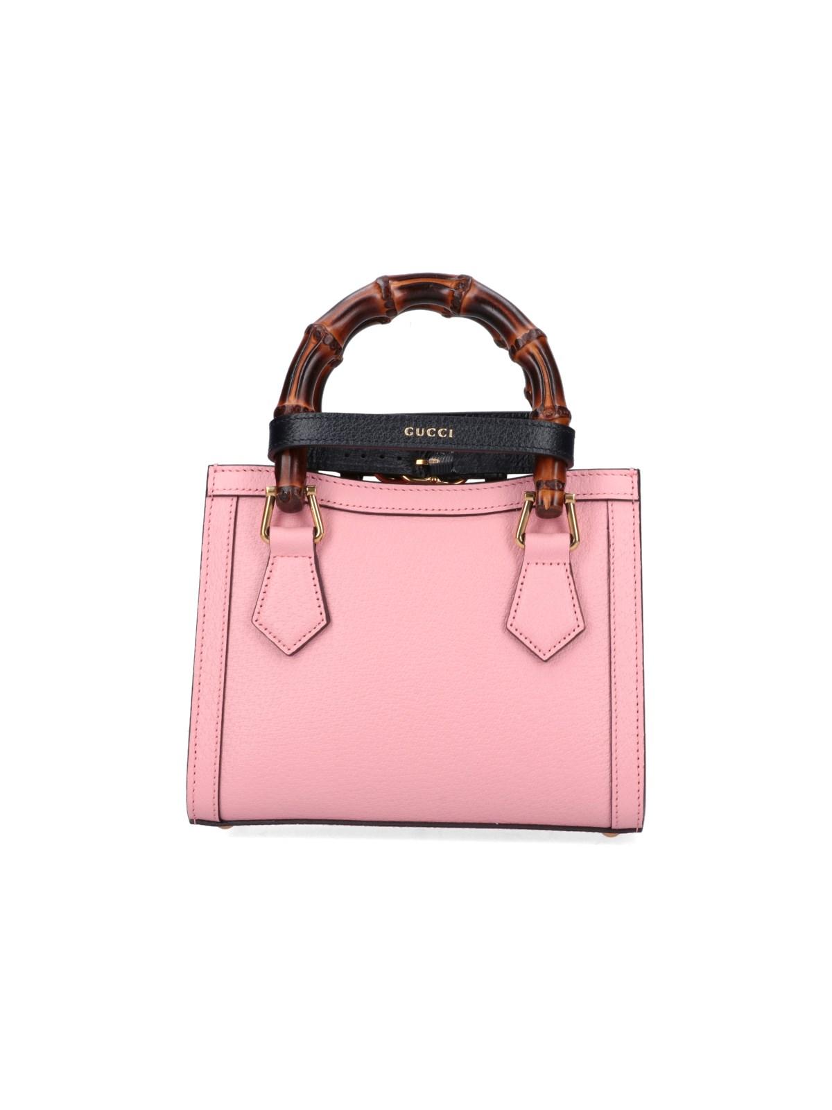 Gucci 'diana' Mini Tote Bag in Pink | Lyst