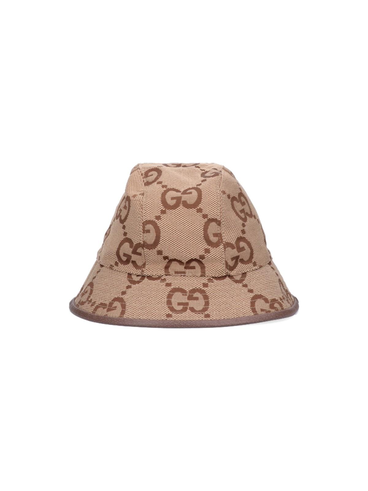 Gucci 'jumbo Gg' Bucket Hat in Natural Lyst