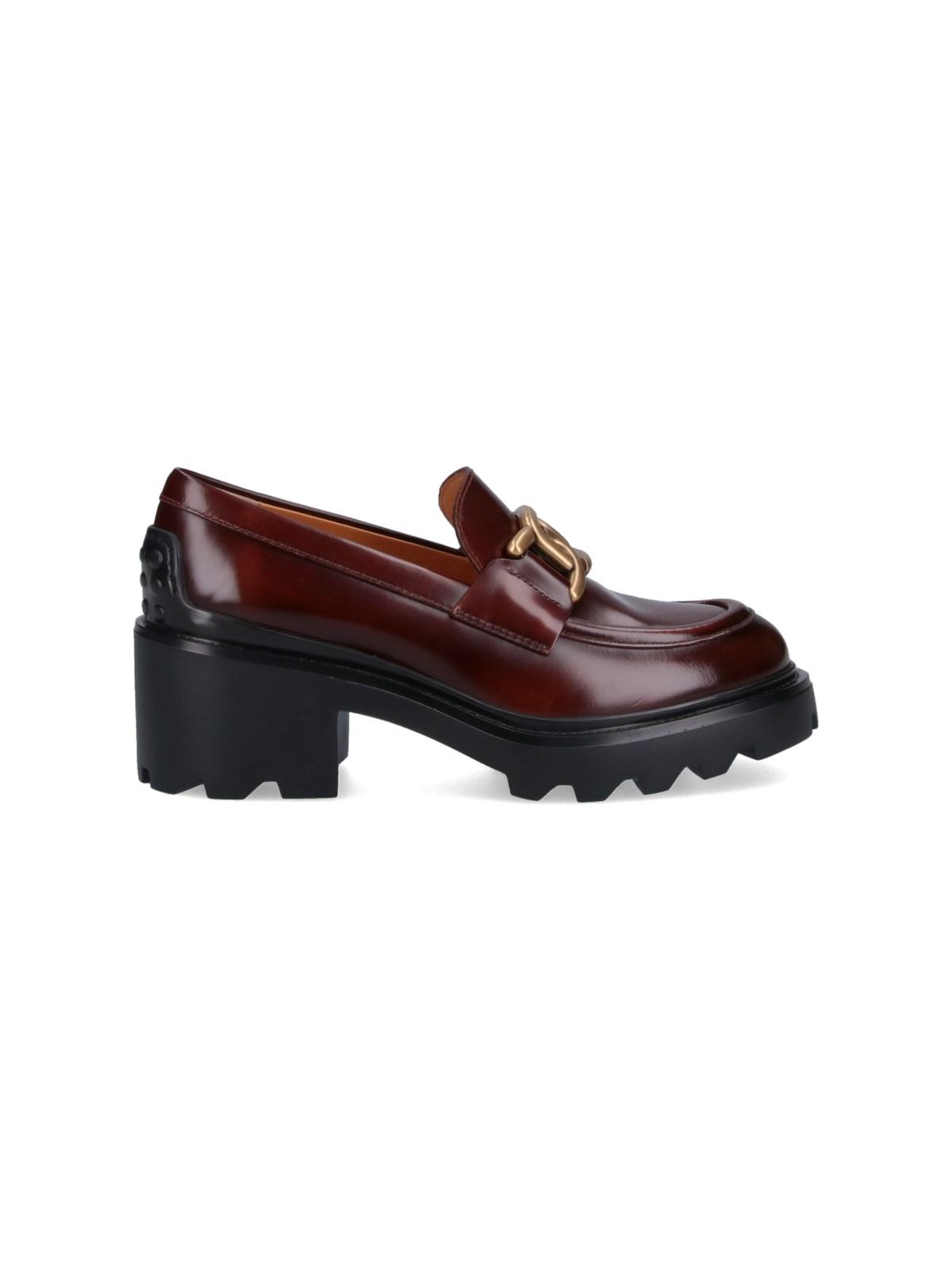 Tod's Heel Loafers in Brown | Lyst