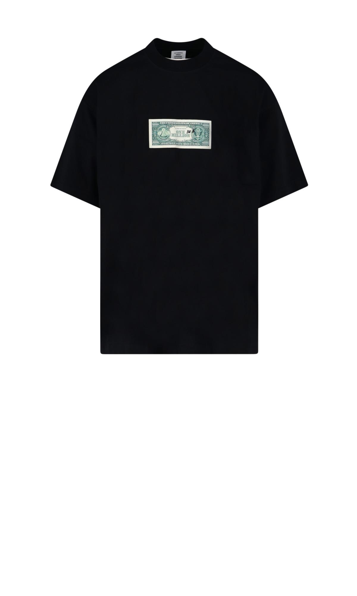 Vetements 'one In A Million' T-shirt in Black | Lyst