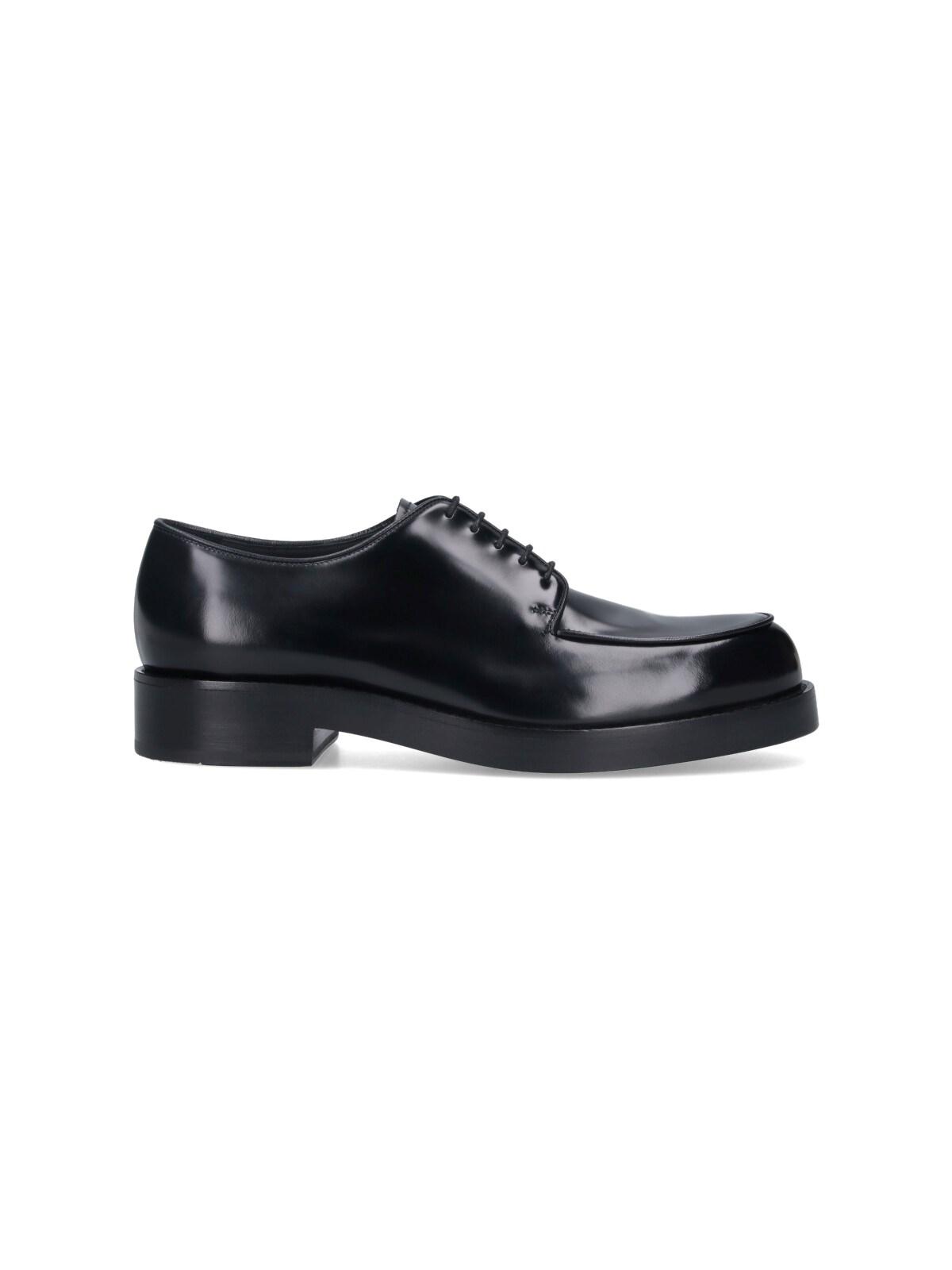 Prada Classic Derby Shoes in Black for Men Lyst UK