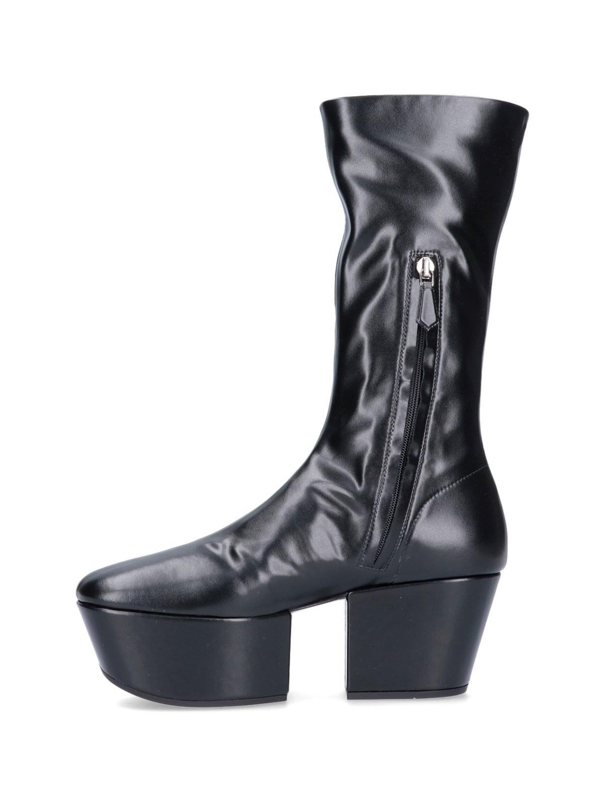 Prada Platform Boots in Blue Lyst UK