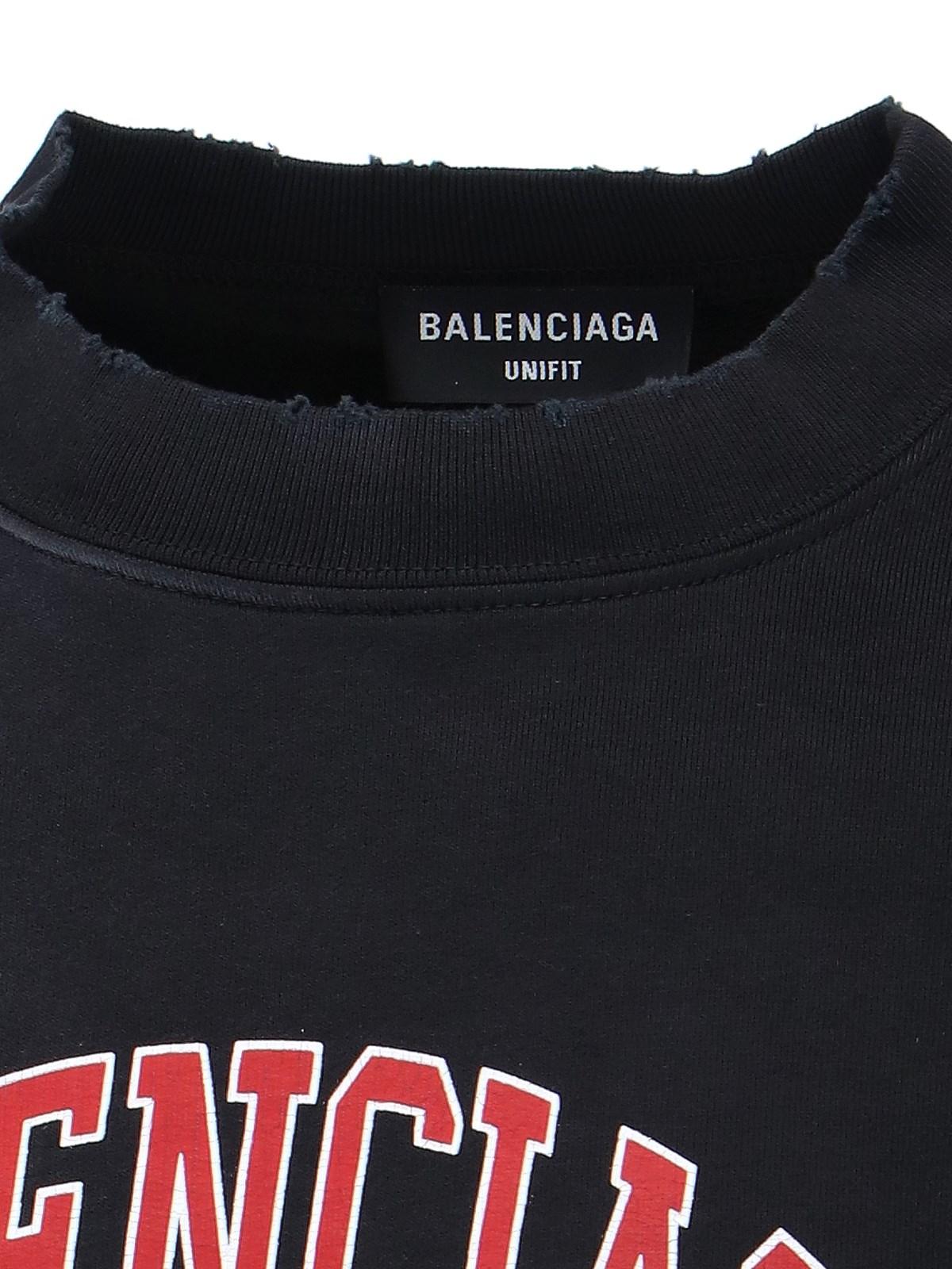klatre tvilling Vær tilfreds Balenciaga 'college' Sweatshirt in Black | Lyst