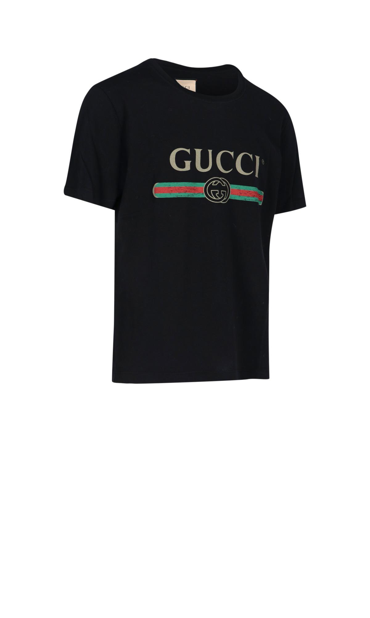 Gucci Vintage Logo T-shirt in Nero (Black) for Men - Lyst